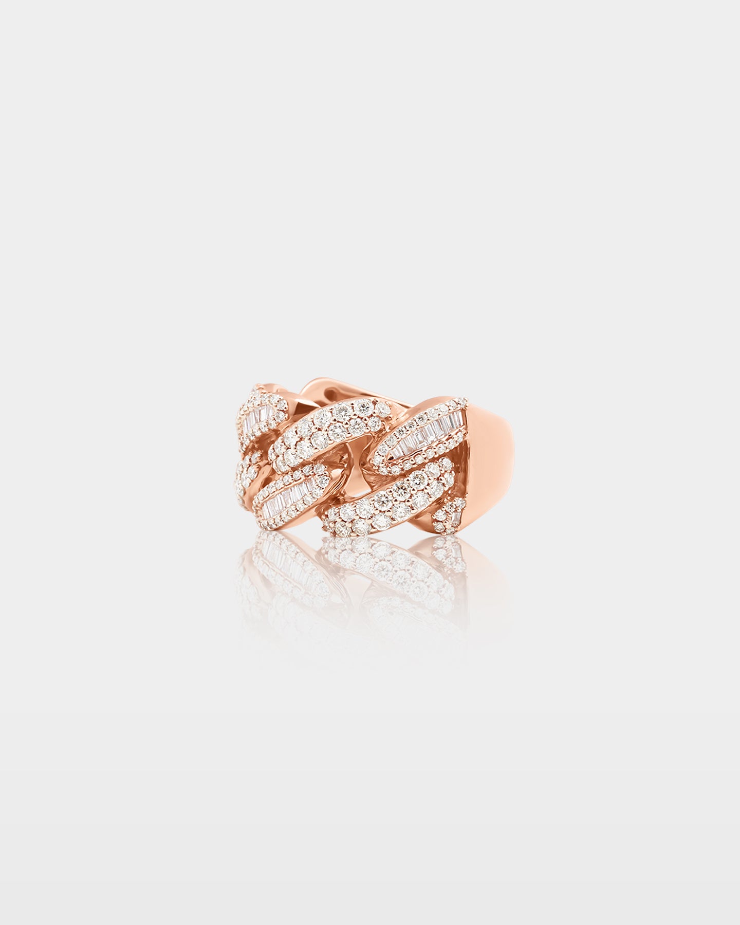 10K Gold Diamond Cuban Link Ring | The Ice Champ Diamond Rings Dallas