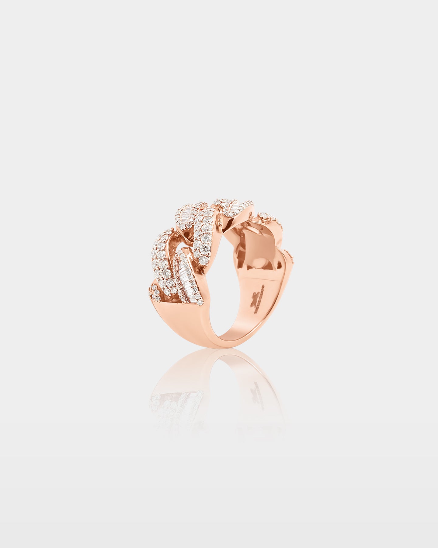 10K Gold Diamond Cuban Link Ring | The Ice Champ Diamond Rings Dallas