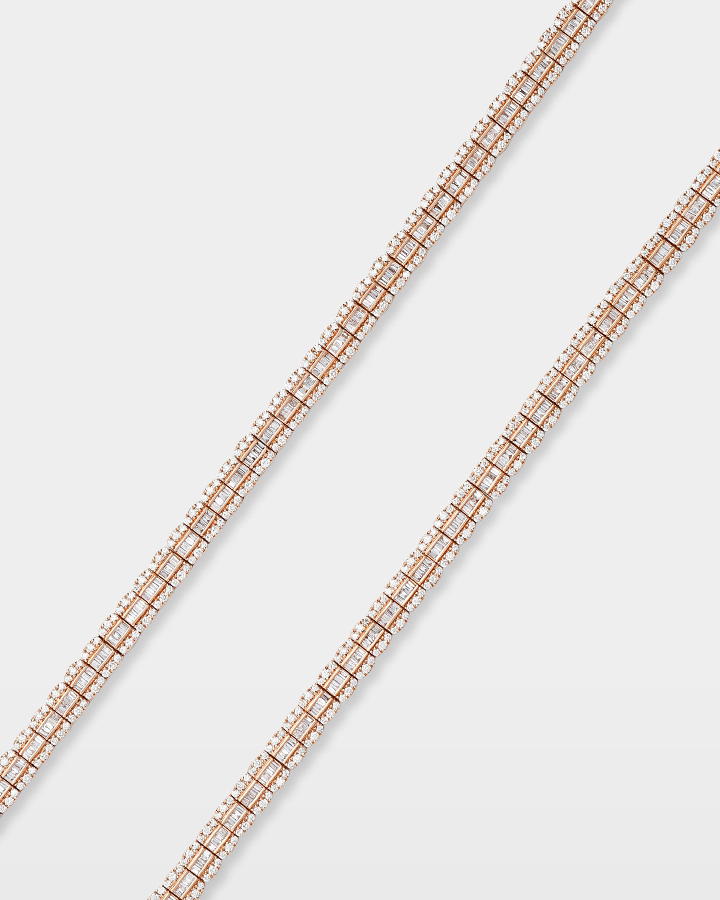 10k Gold Triple Row Diamond Tennis Necklace | The Ice Champ