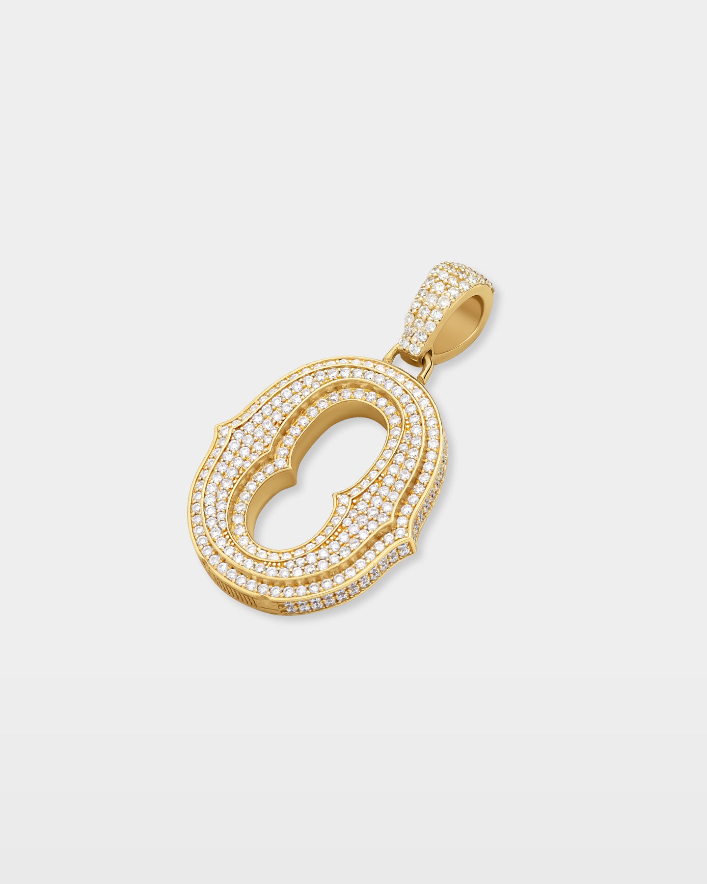 Scalloped "O" Letter Diamond Pendant | The Ice Champ Icy Jewelry Dallas