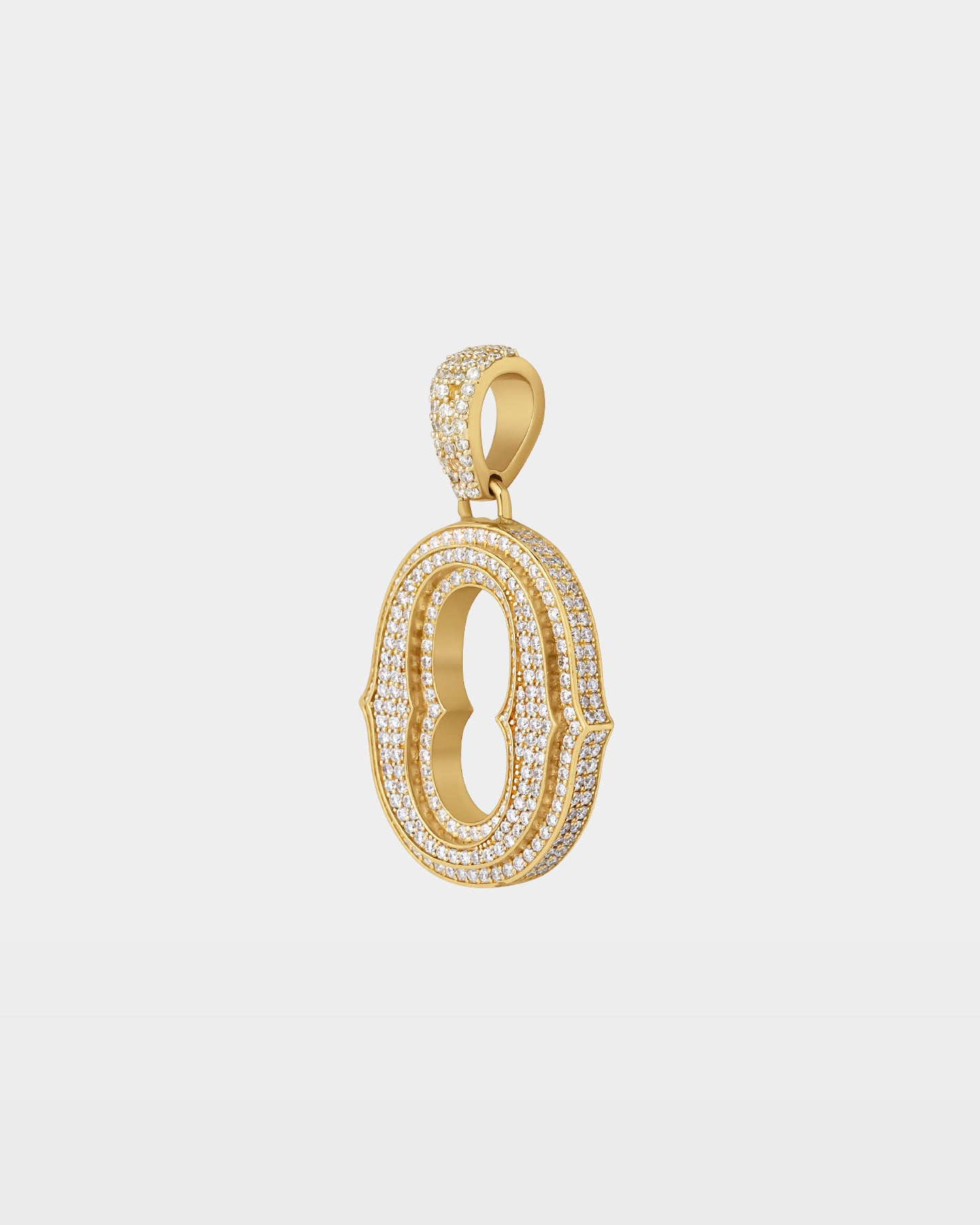 Scalloped "O" Letter Diamond Pendant | The Ice Champ Icy Jewelry Dallas