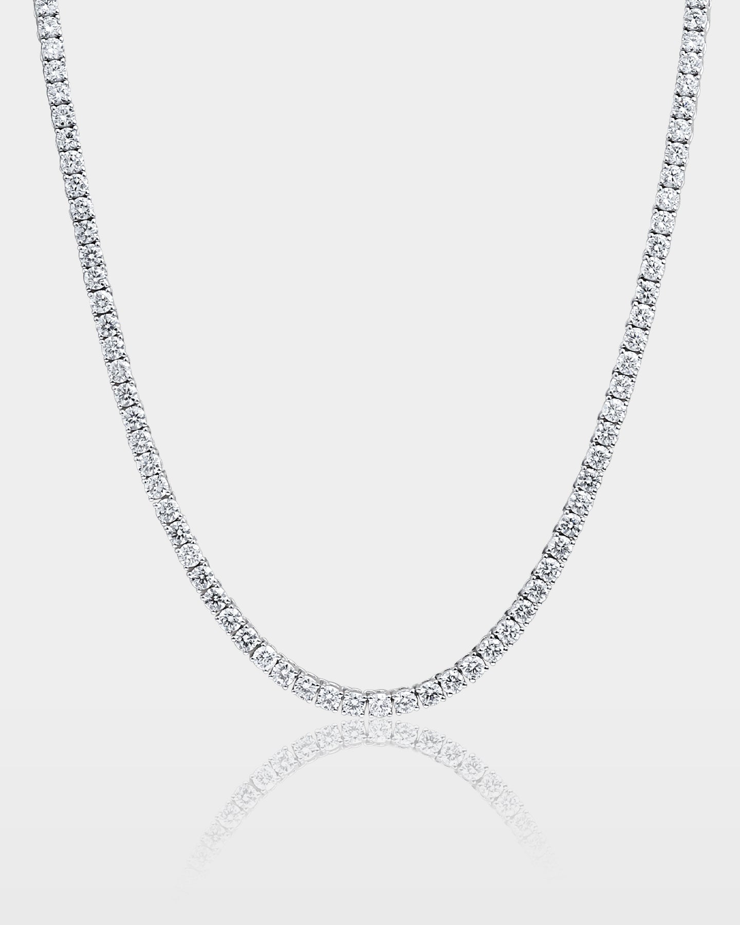 White Gold Smiling Rocks Tennis Necklace 28.6ct | The Ice Champ Grapevine, TX