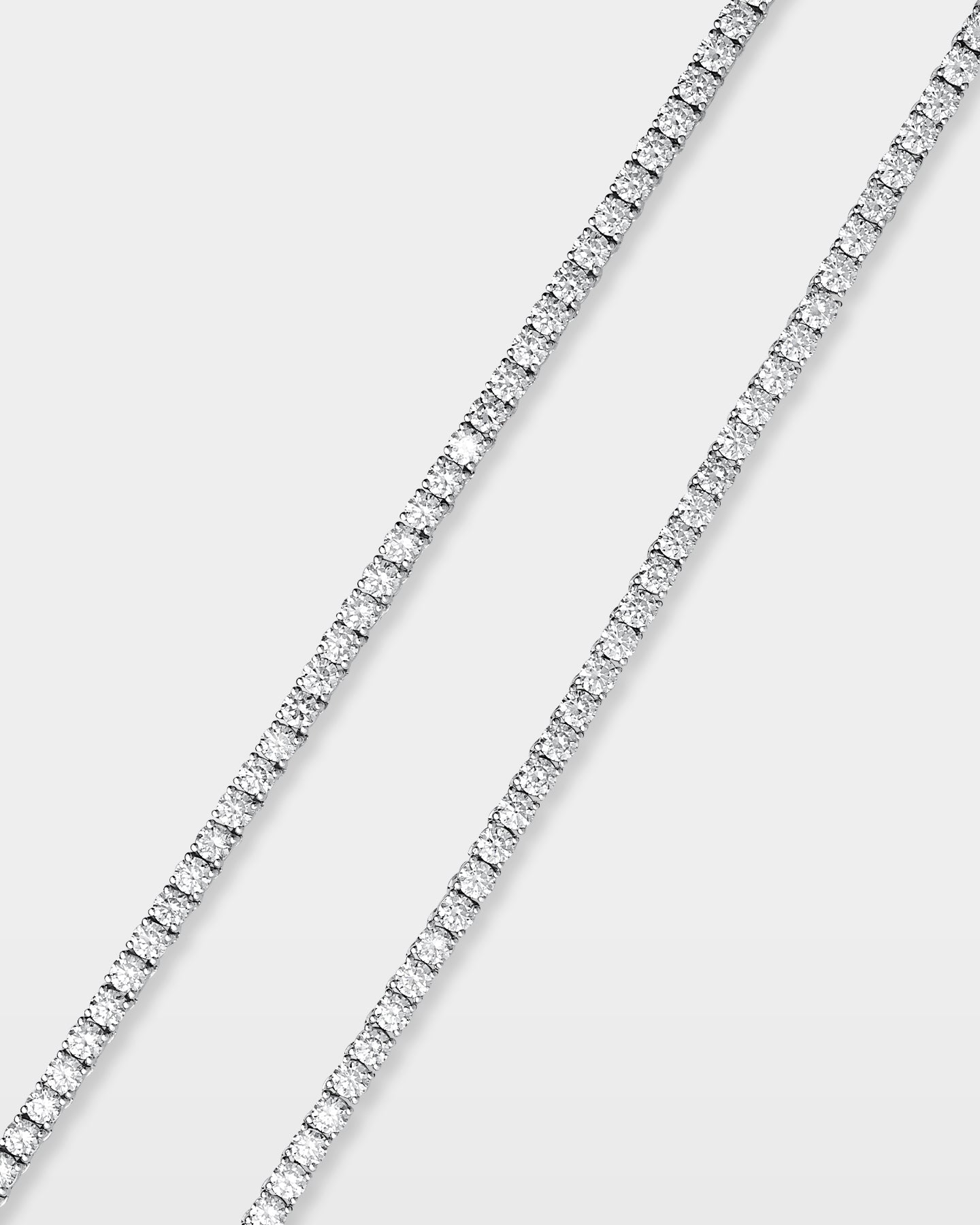 White Gold Smiling Rocks Tennis Necklace 28.6ct | The Ice Champ Grapevine, TX