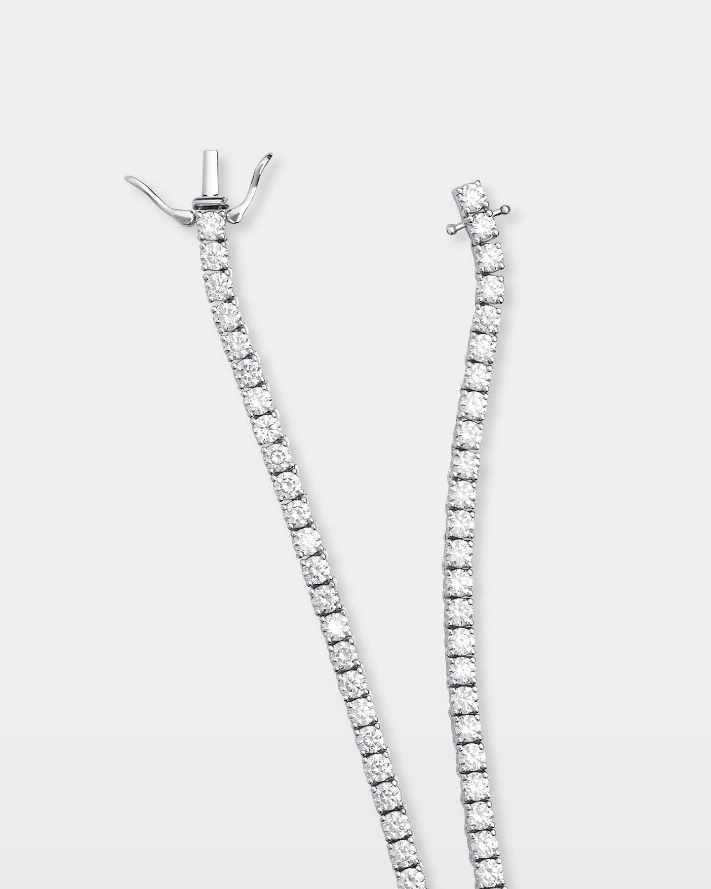 White Gold Smiling Rocks Tennis Necklace 28.6ct | The Ice Champ Grapevine, TX