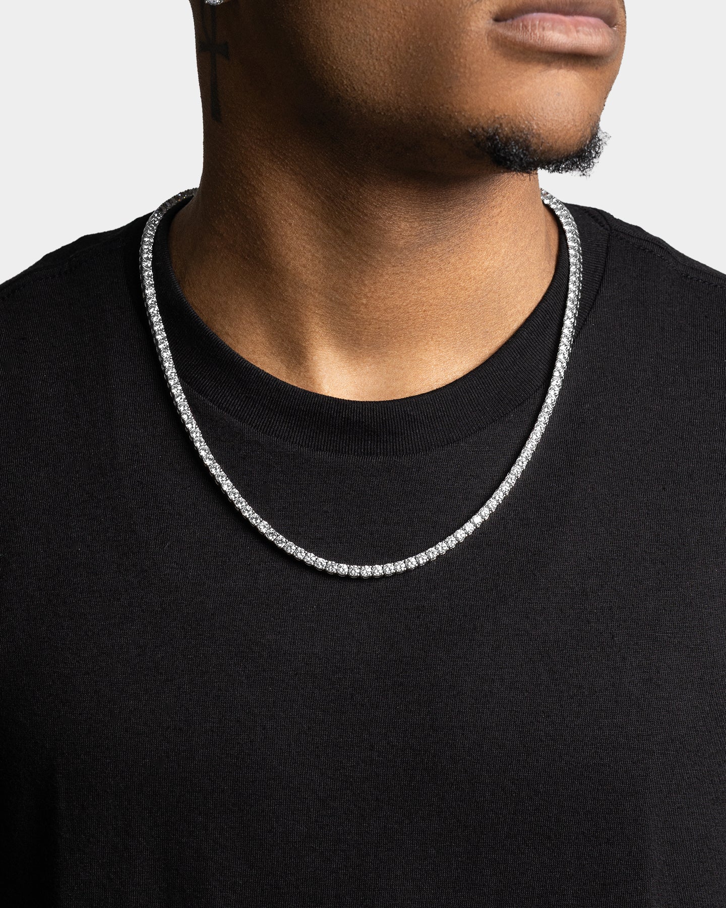 White Gold Smiling Rocks Tennis Necklace 28.6ct | The Ice Champ Grapevine, TX