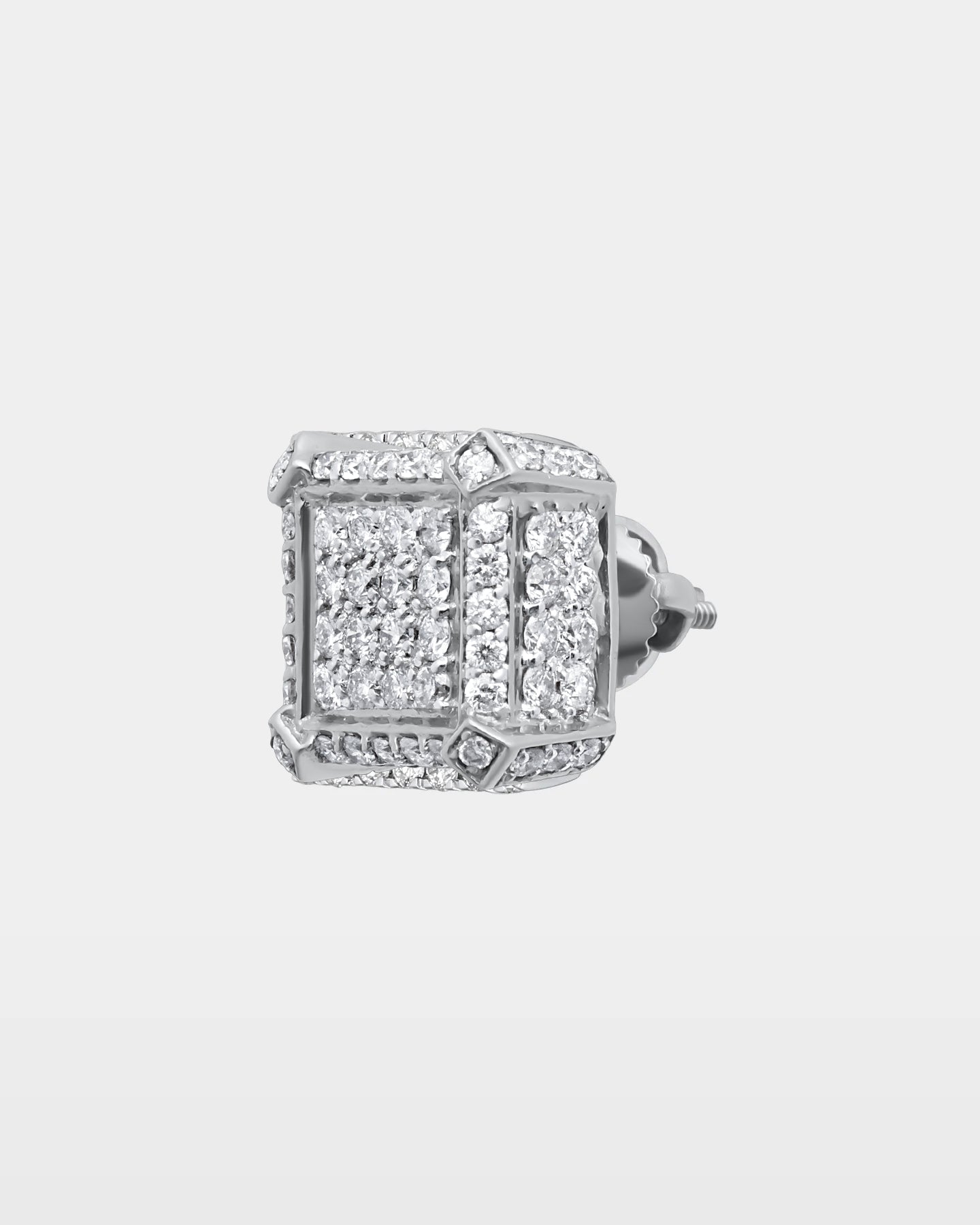 Square Diamond Cluster Studs | Iced Jewelry The Ice Champ Dallas
