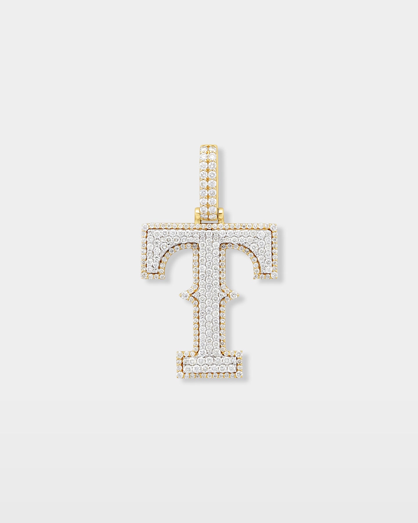 Texas Rangers 'T' Letter Diamond Pendant | The Ice Champ Custom Jewelry 
