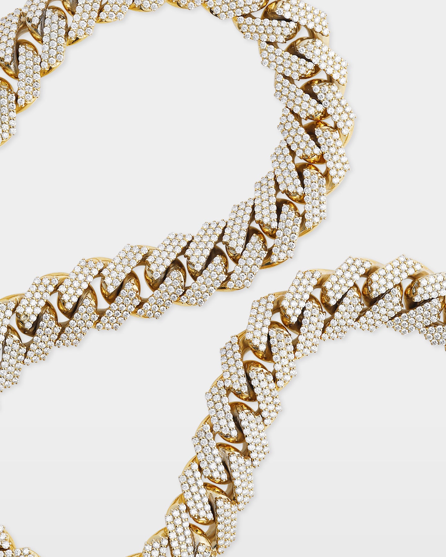 10k Gold 3 Row Diamond Cuban Link Chain | The Ice Champ Dallas