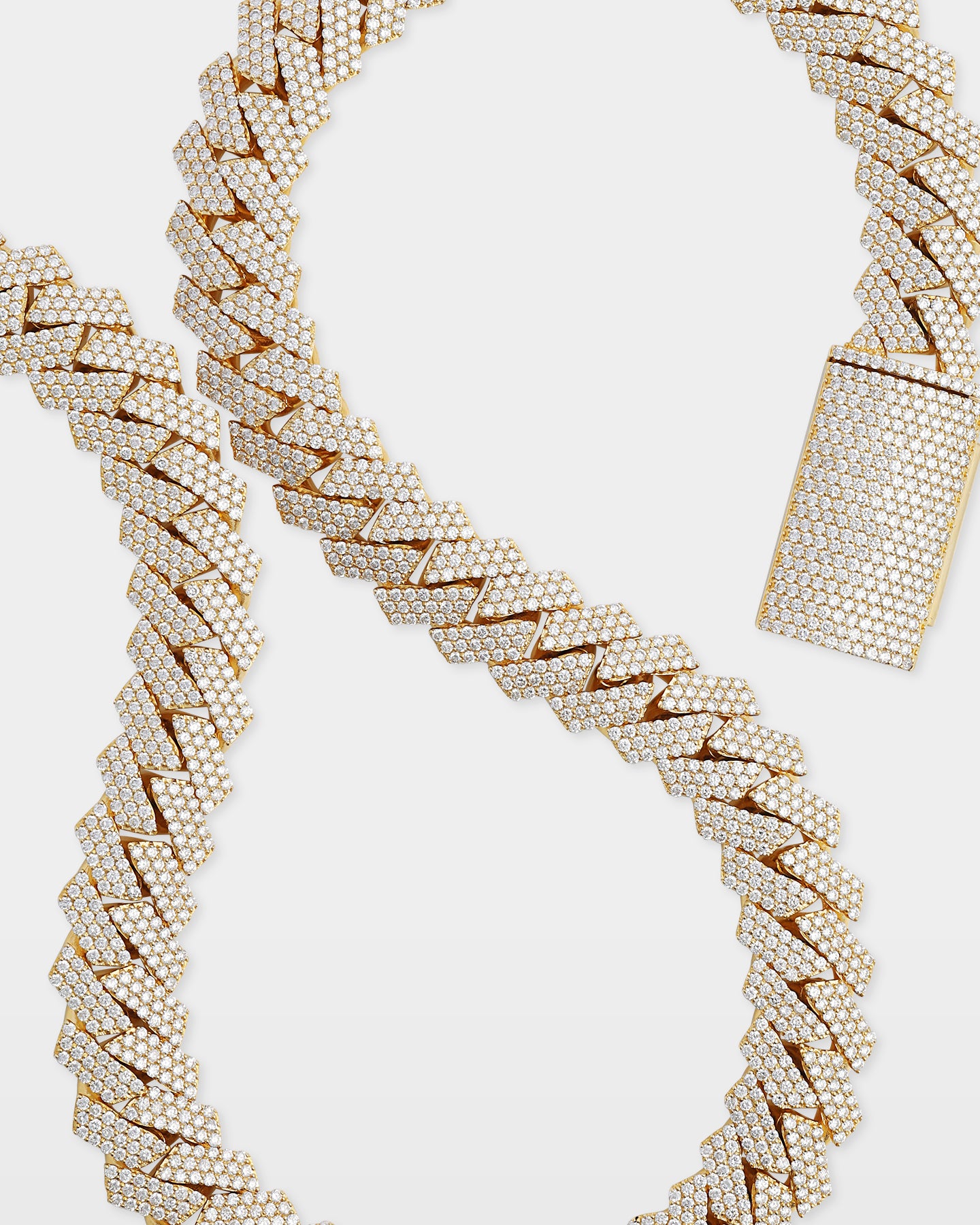 3 Row Diamond Cuban Link Chain 15MM | The Ice Champ Jewelry