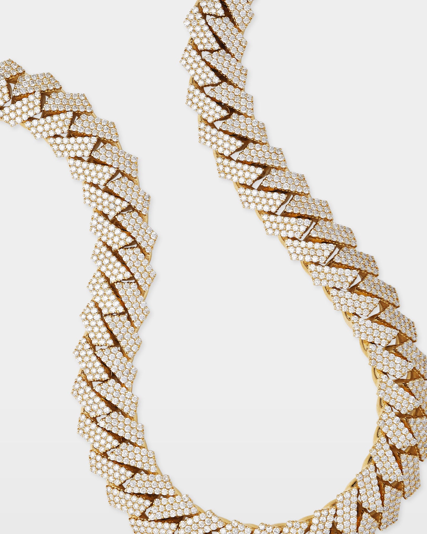 Three Row Diamond Cuban Link Chain 19MM | The Ice Champ Men's Jewelry
