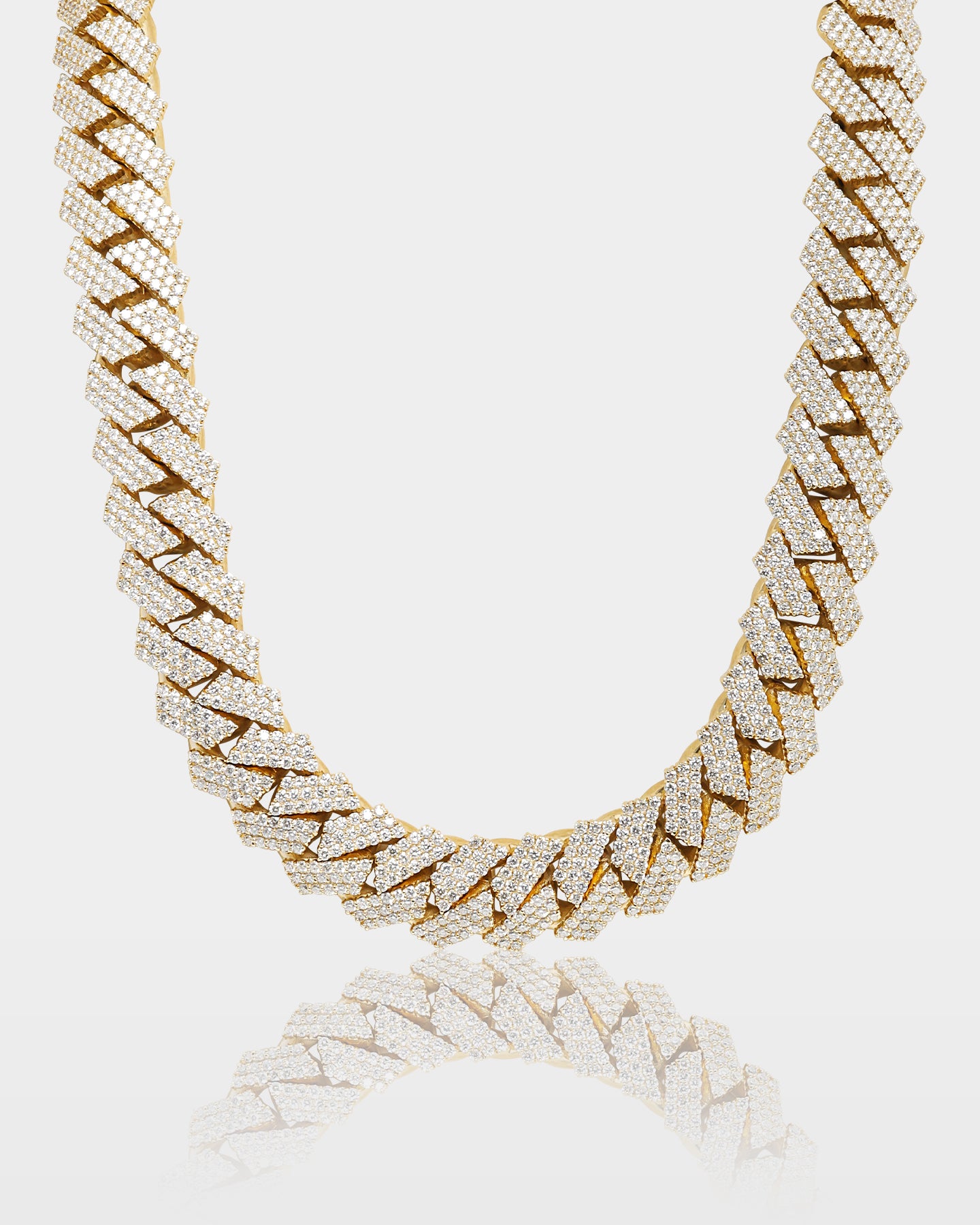 Three Row Diamond Cuban Link Chain 19MM | The Ice Champ Men's Jewelry