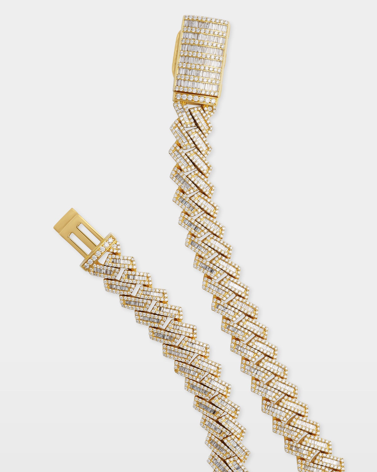 Trapezoid Diamond Cuban Link Chain 12MM | The Ice Champ Dallas