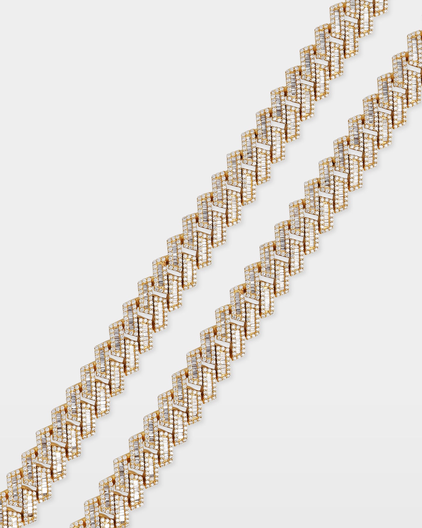 Trapezoid Diamond Cuban Link Chain 12MM | The Ice Champ Dallas