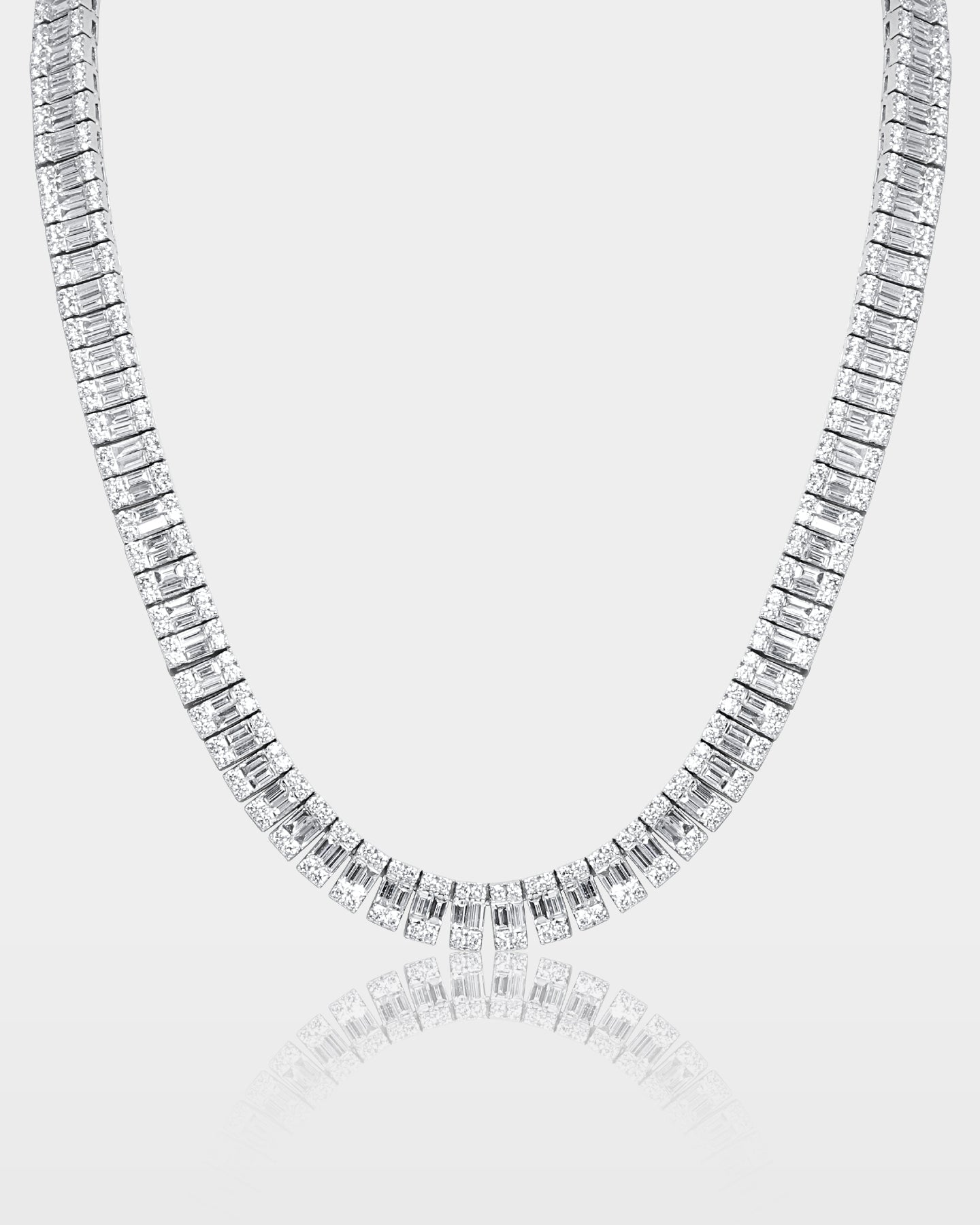 Triple Row Diamond Tennis Necklace | The Ice Champ Mens Diamond Jewelry