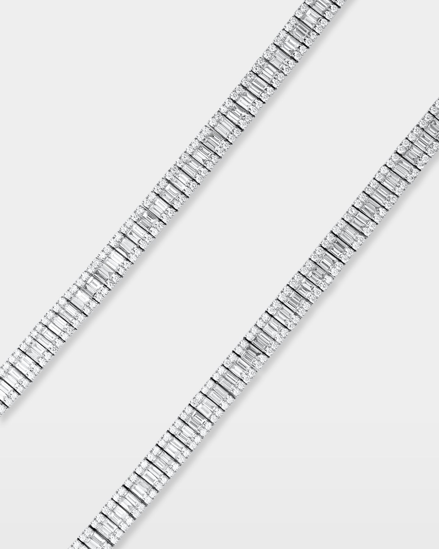 Triple Row Diamond Tennis Necklace | The Ice Champ Mens Diamond Jewelry