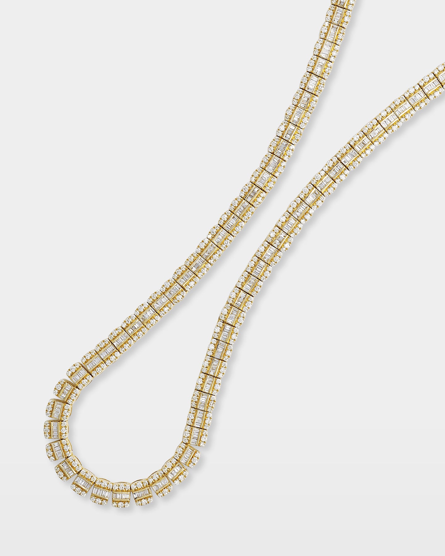Triple Row Diamond Tennis Necklace 9.55ct | The Ice Champ Iced Jewelry DFW