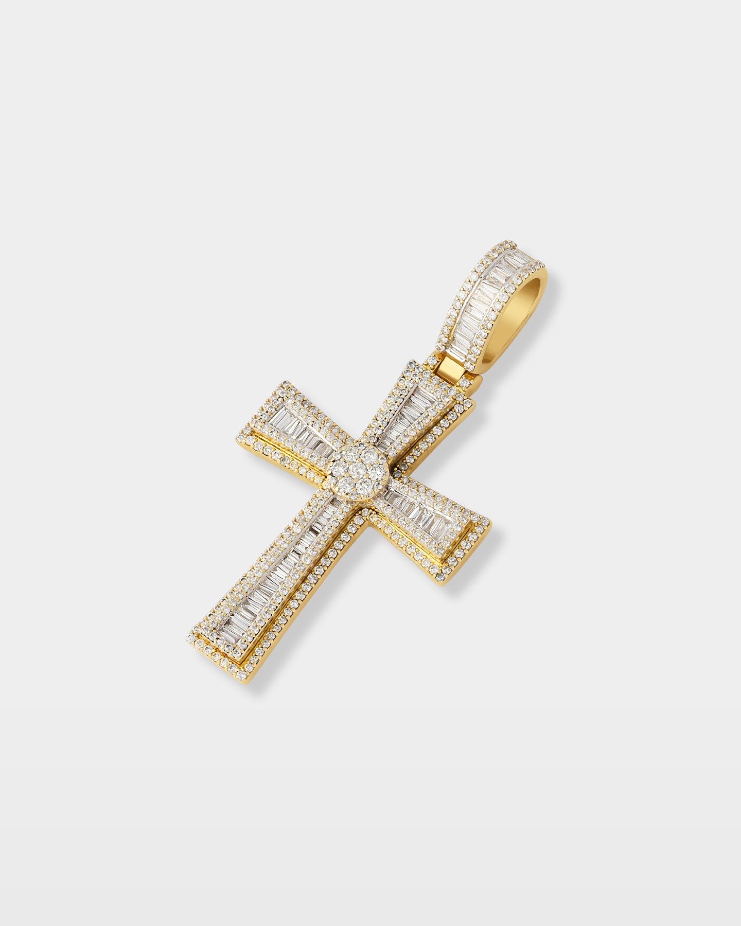 Two-Tone Cross Diamond Pendant | Noah's Fine Watches DFW, TX
