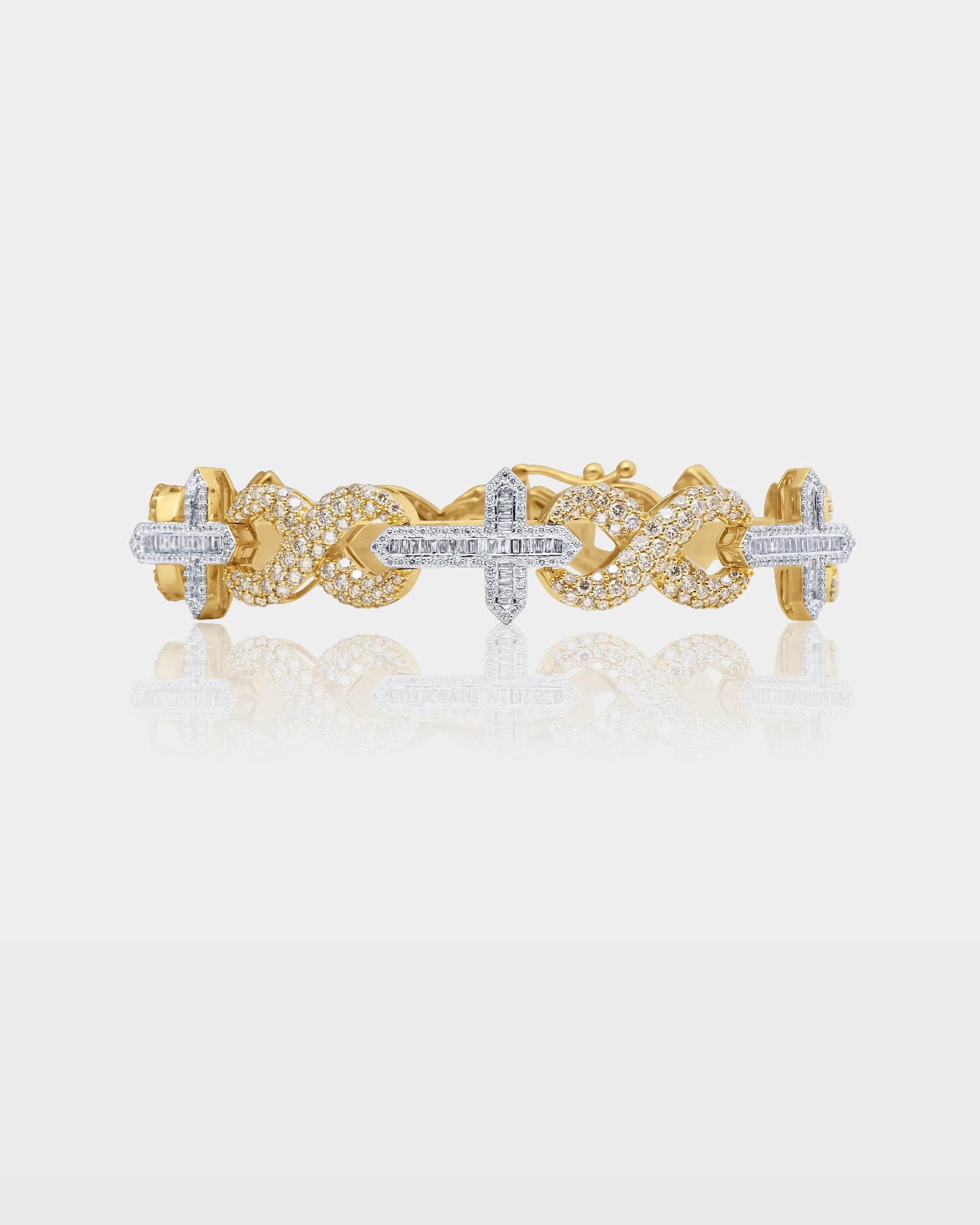 10k Gold Cross and Infinity Diamond Bracelet | The Ice Champ Jewelry