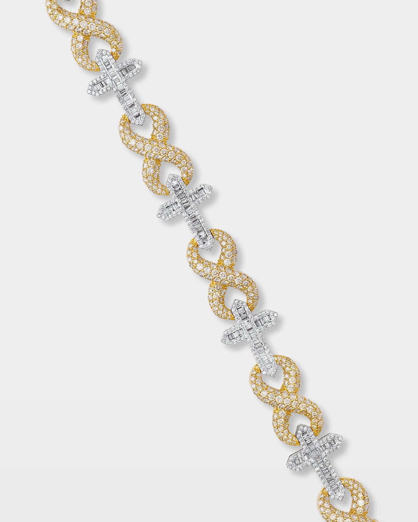 10k Gold Cross and Infinity Diamond Bracelet | The Ice Champ Jewelry