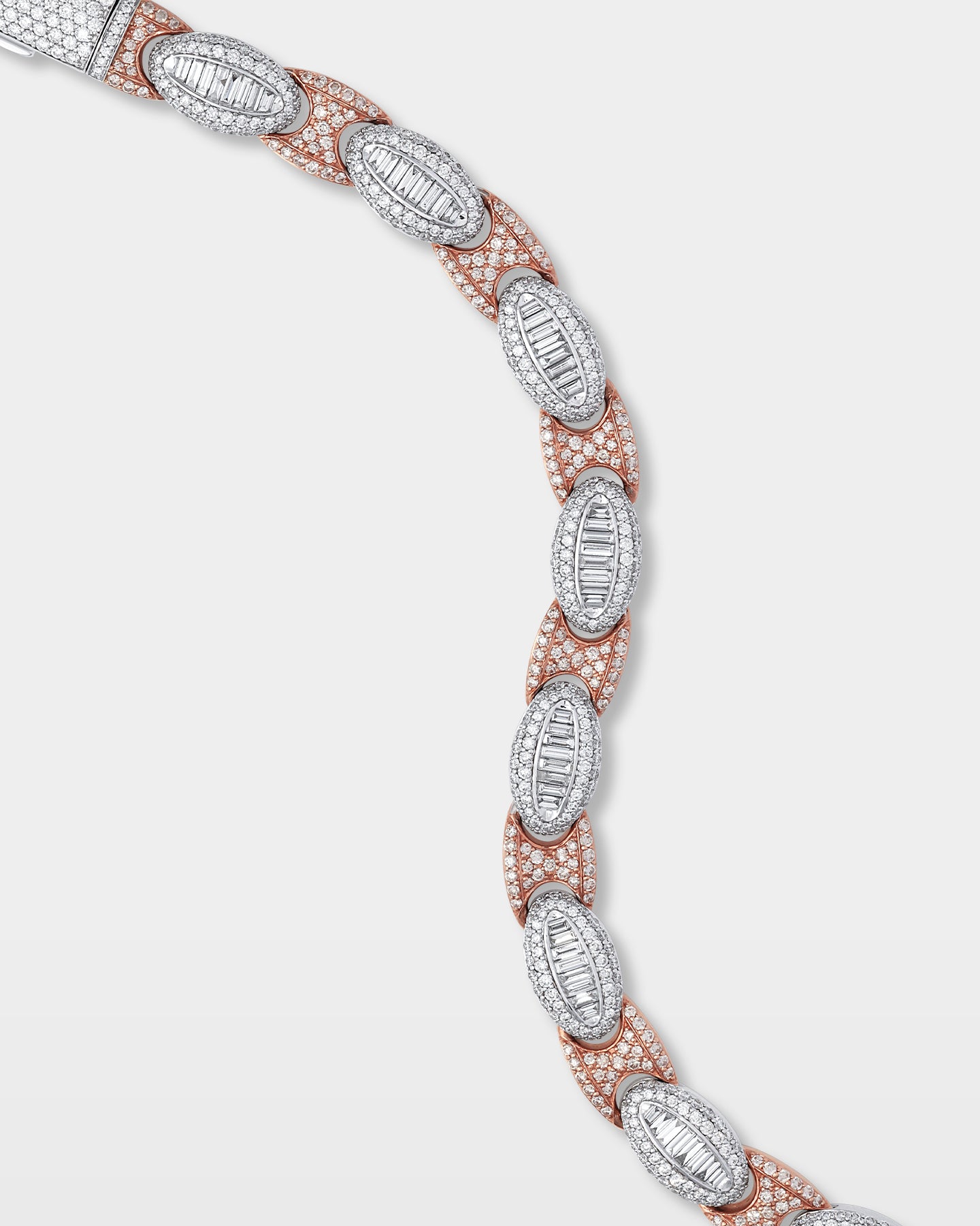 14k Gold Oval Diamond Link Bracelet | The Ice Champ Grapevine, Texas