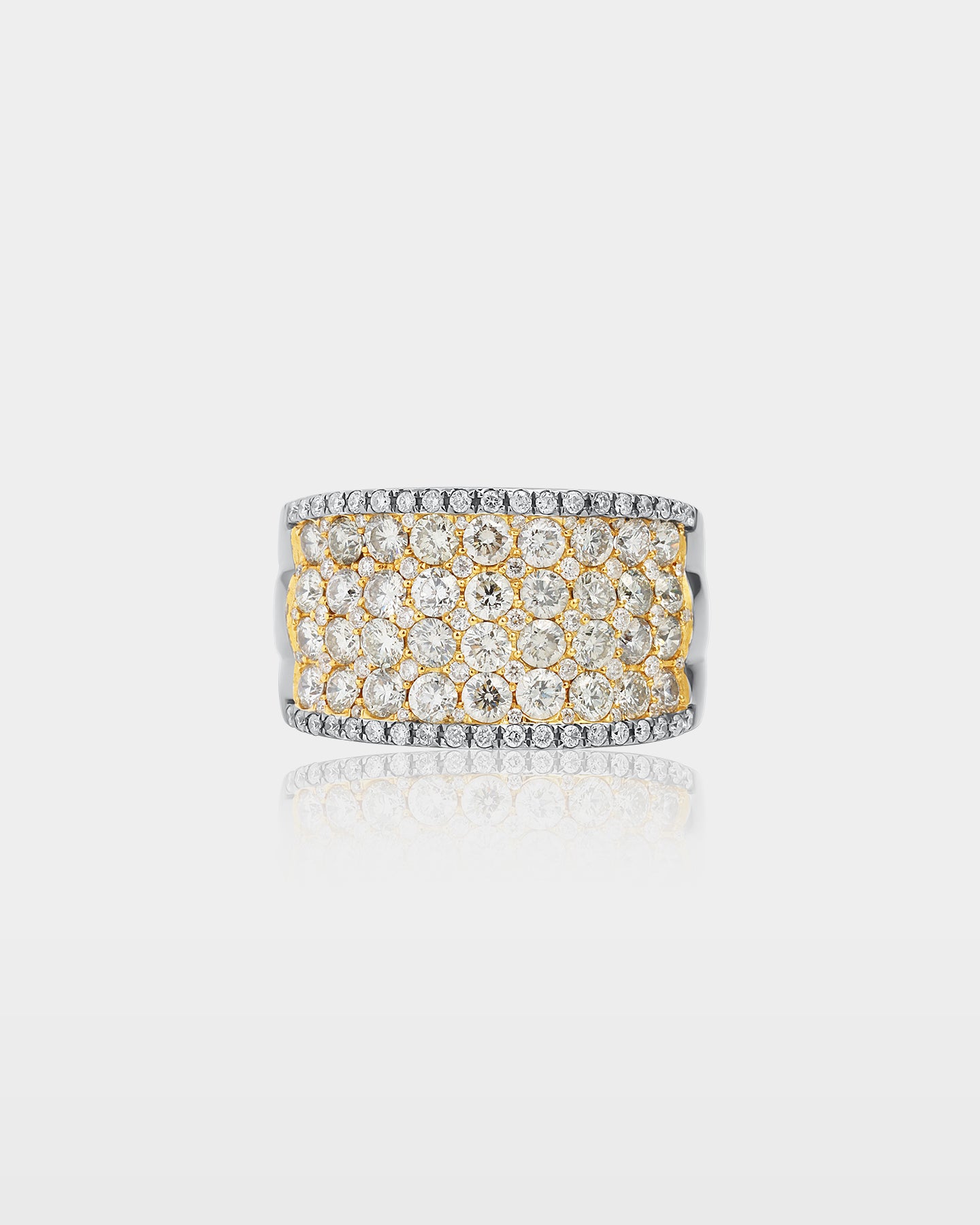14K Gold Round Diamond Cluster Ring | The Ice Champ Jewelry for Men DFW