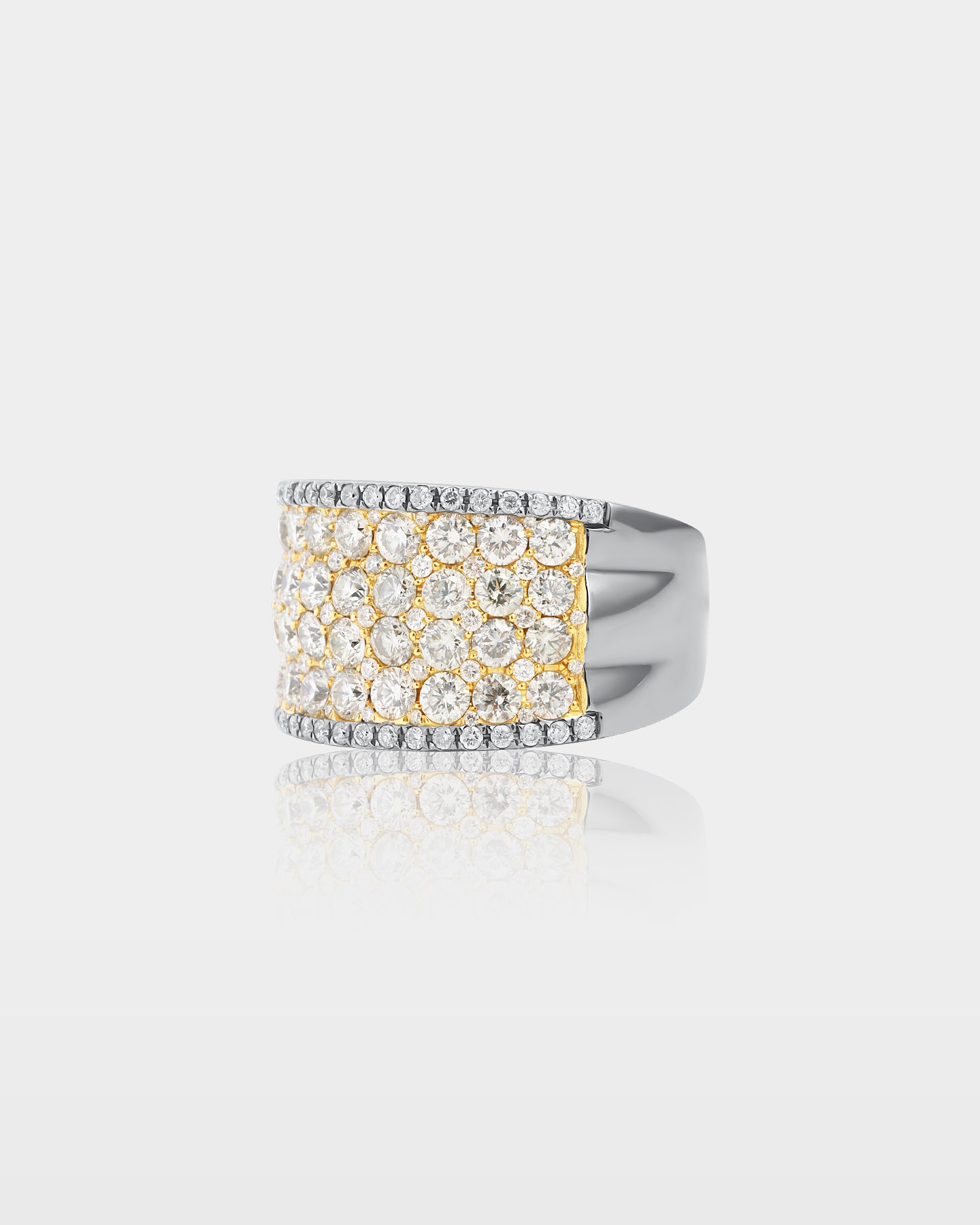 14K Gold Round Diamond Cluster Ring | The Ice Champ Jewelry for Men DFW