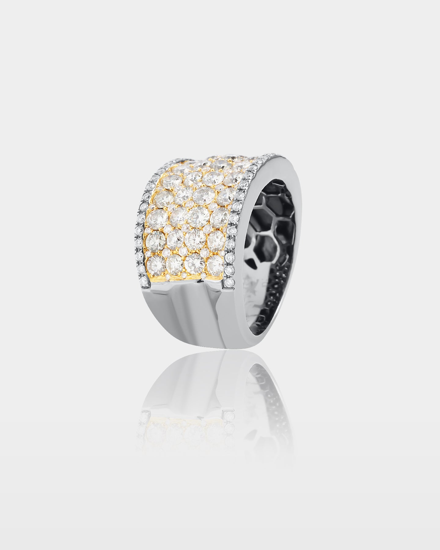 14K Gold Round Diamond Cluster Ring | The Ice Champ Jewelry for Men DFW