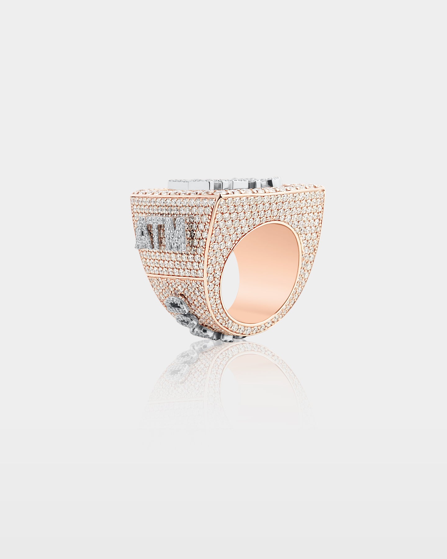 Two Tone 'BMK KEVO' Diamond Statement Ring | The Ice Champ Texas
