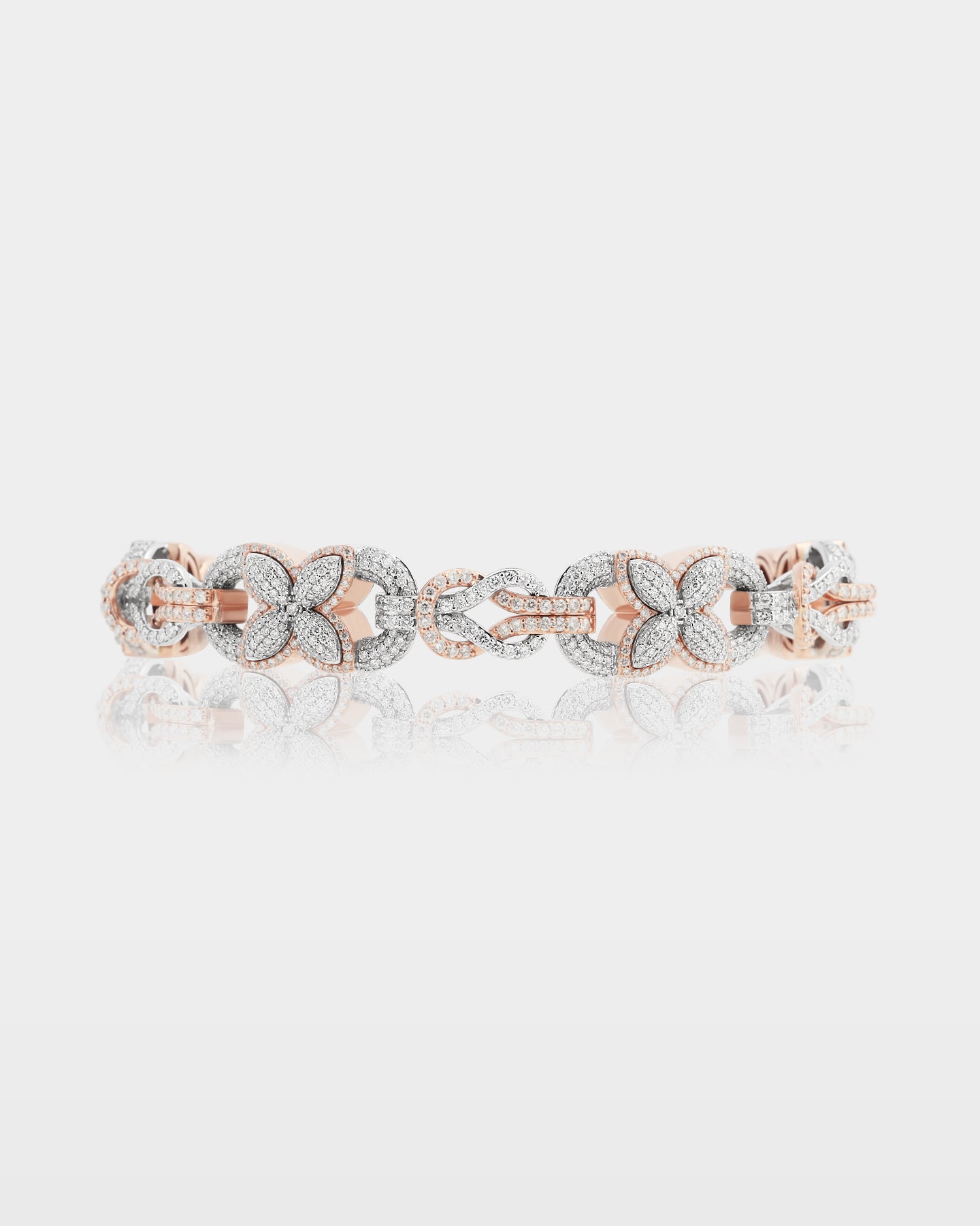 10k Gold Clover Knot Diamond Link Bracelet | The Ice Champ Mens Bracelets