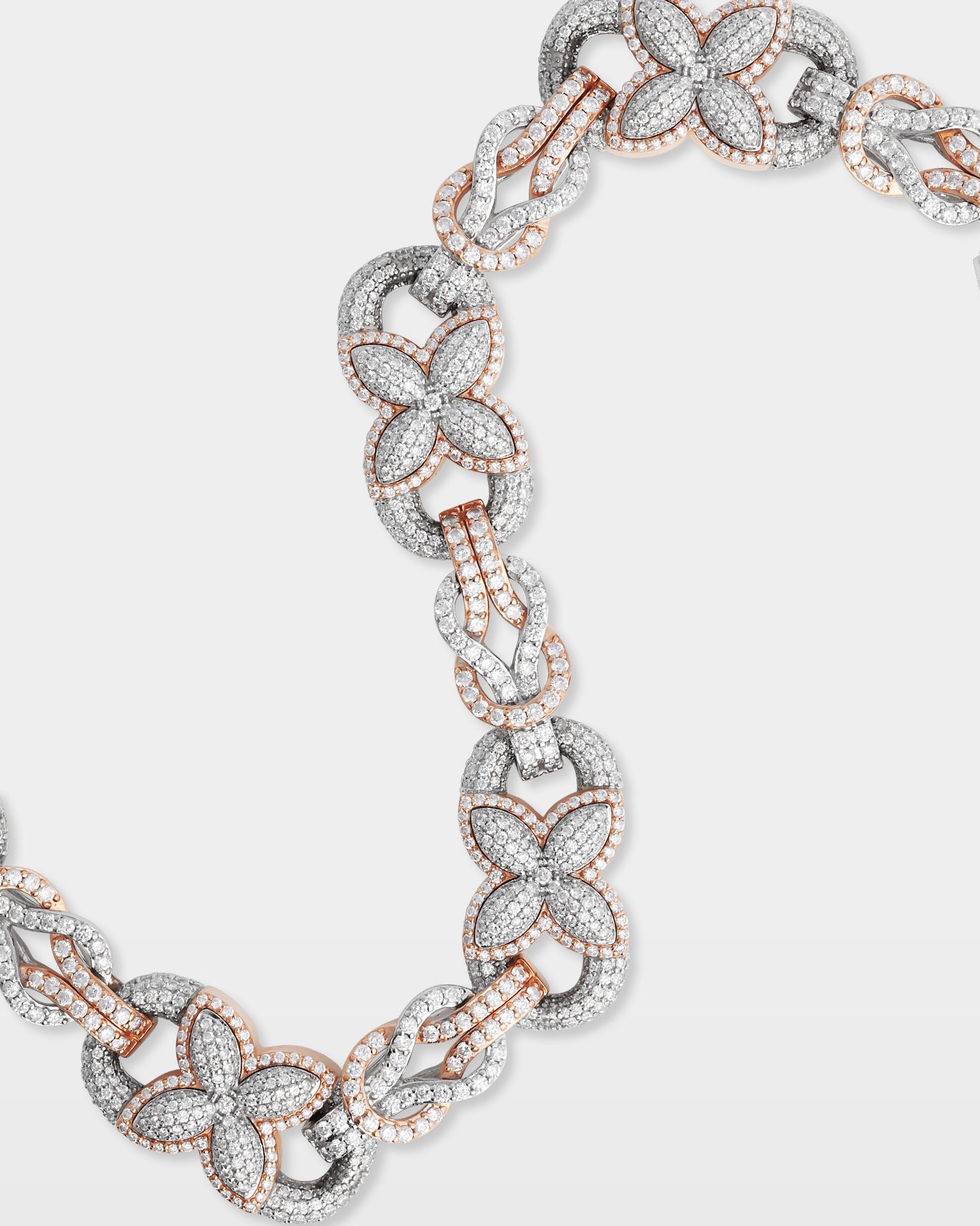 10k Gold Clover Knot Diamond Link Bracelet | The Ice Champ Mens Bracelets