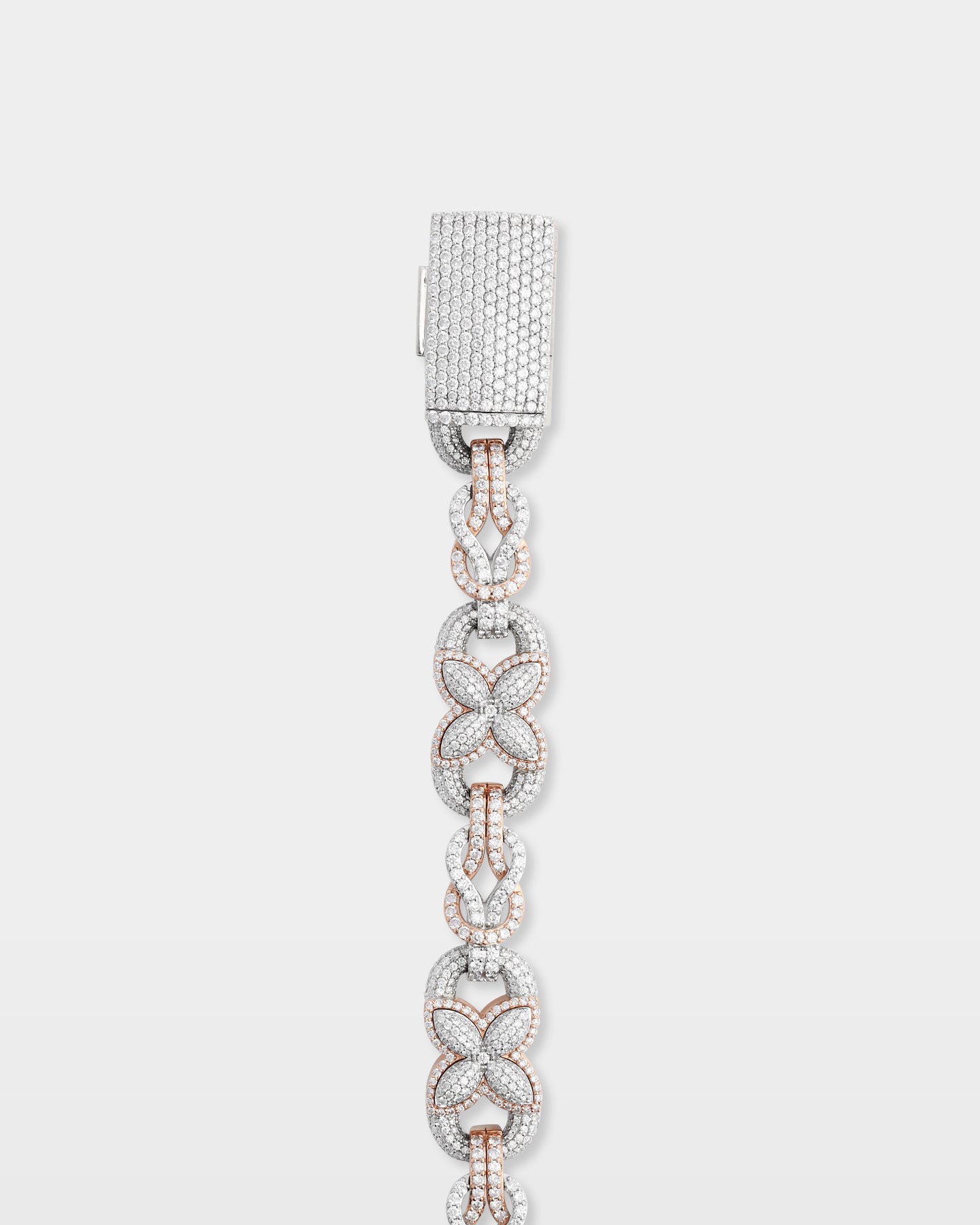 10k Gold Clover Knot Diamond Link Bracelet | The Ice Champ Mens Bracelets