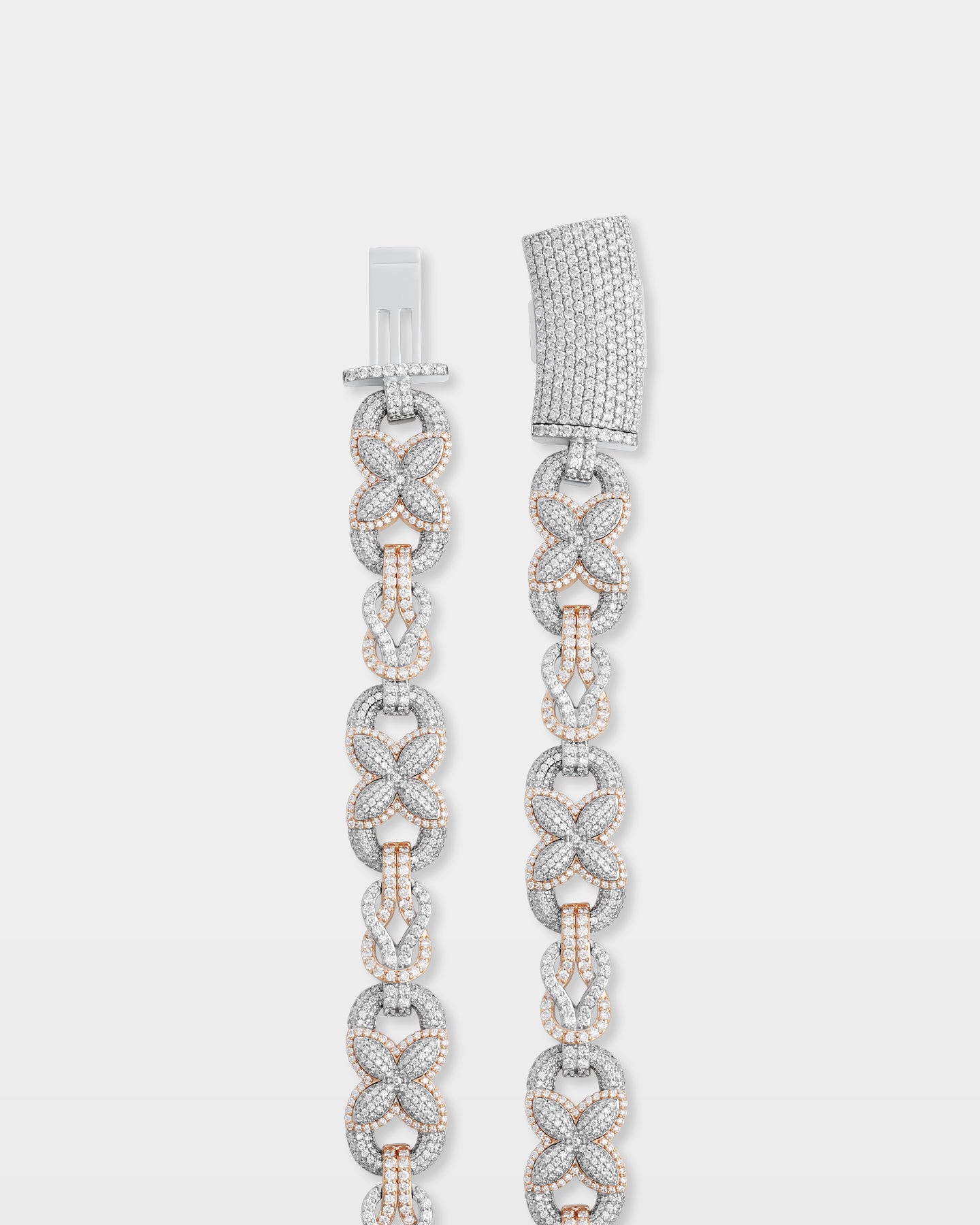Clover & Hoop Link Diamond Necklace | The Ice Champ Mens Jewelry Dallas