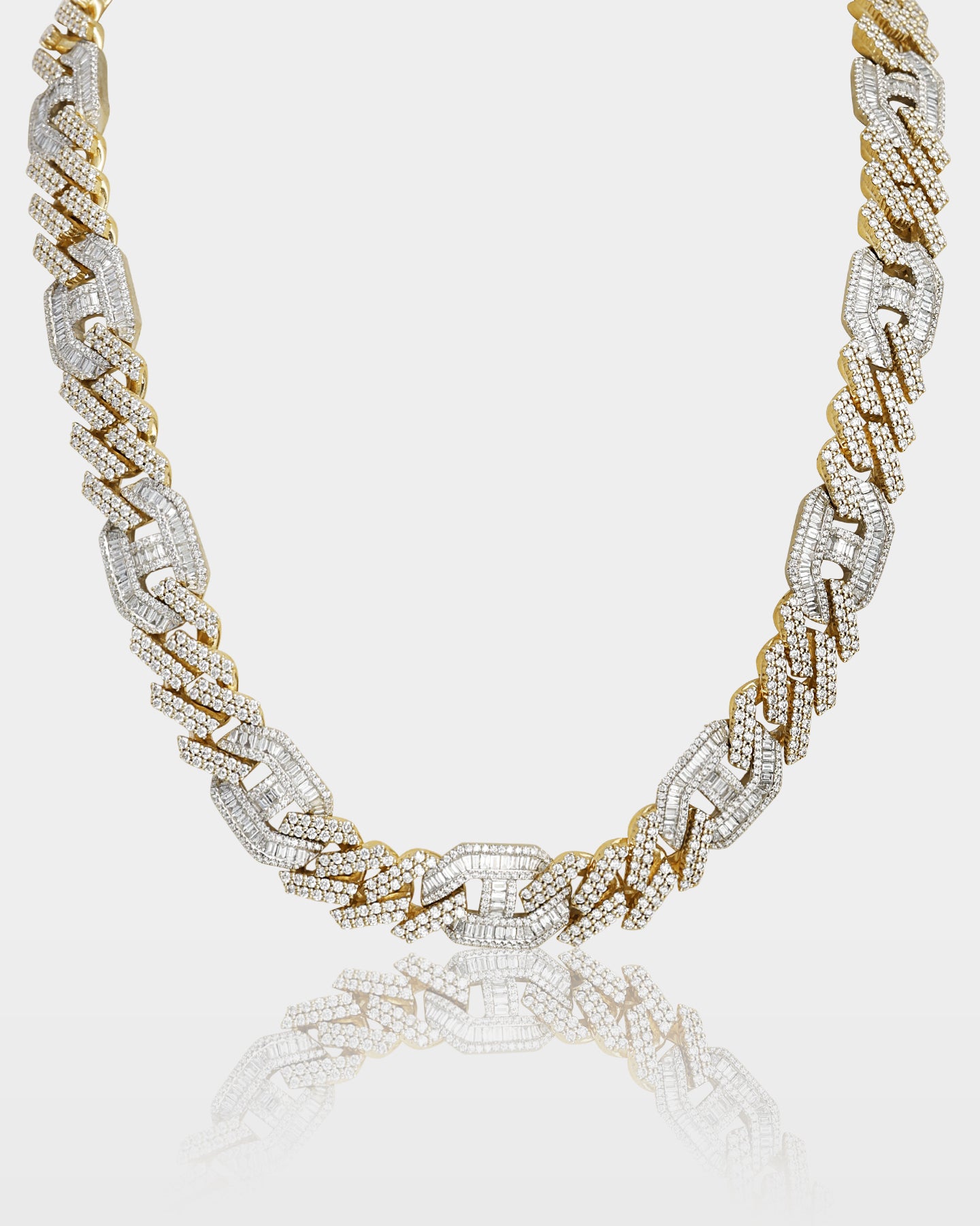 10k Gold Cuban Gucci Link Diamond Necklace | Ice Champ DFW