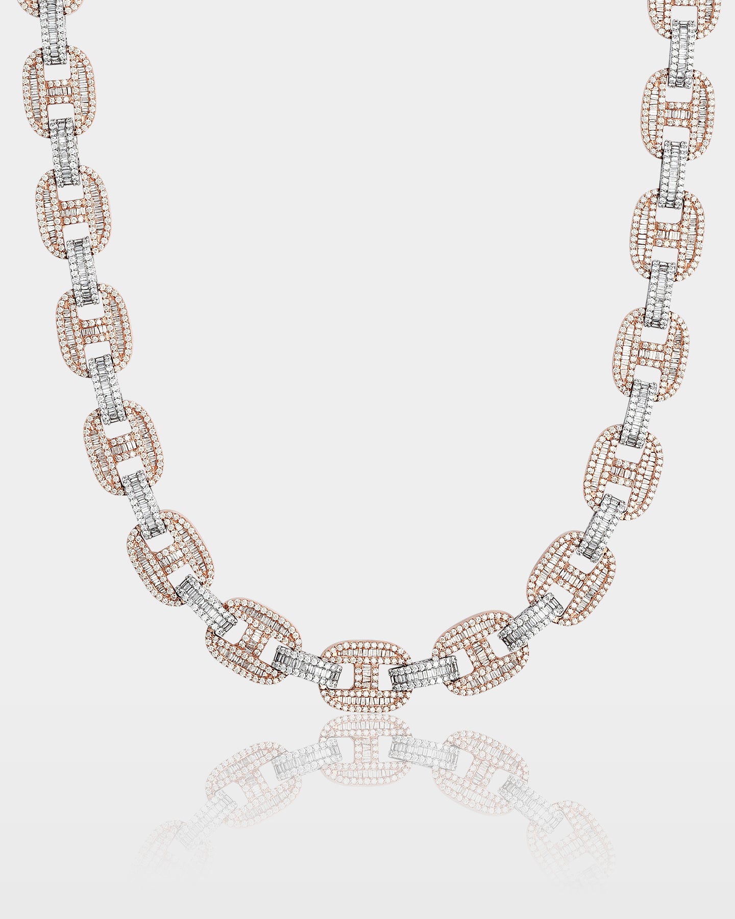 10k Two Tone Gucci Link Diamond Chain | The Ice Champ Dallas, Texas