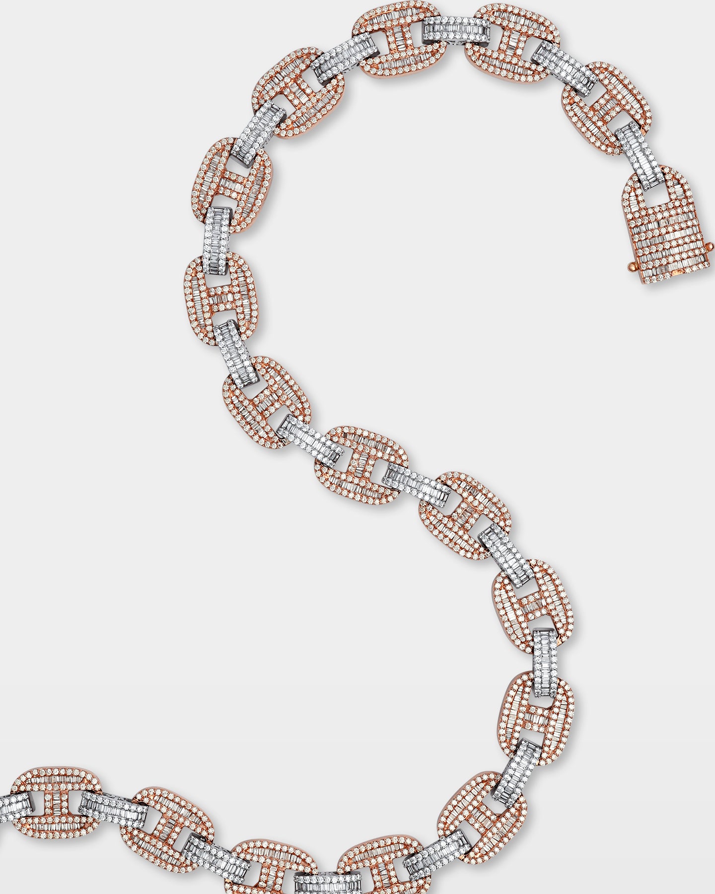 10k Two Tone Gucci Link Diamond Chain | The Ice Champ Dallas, Texas