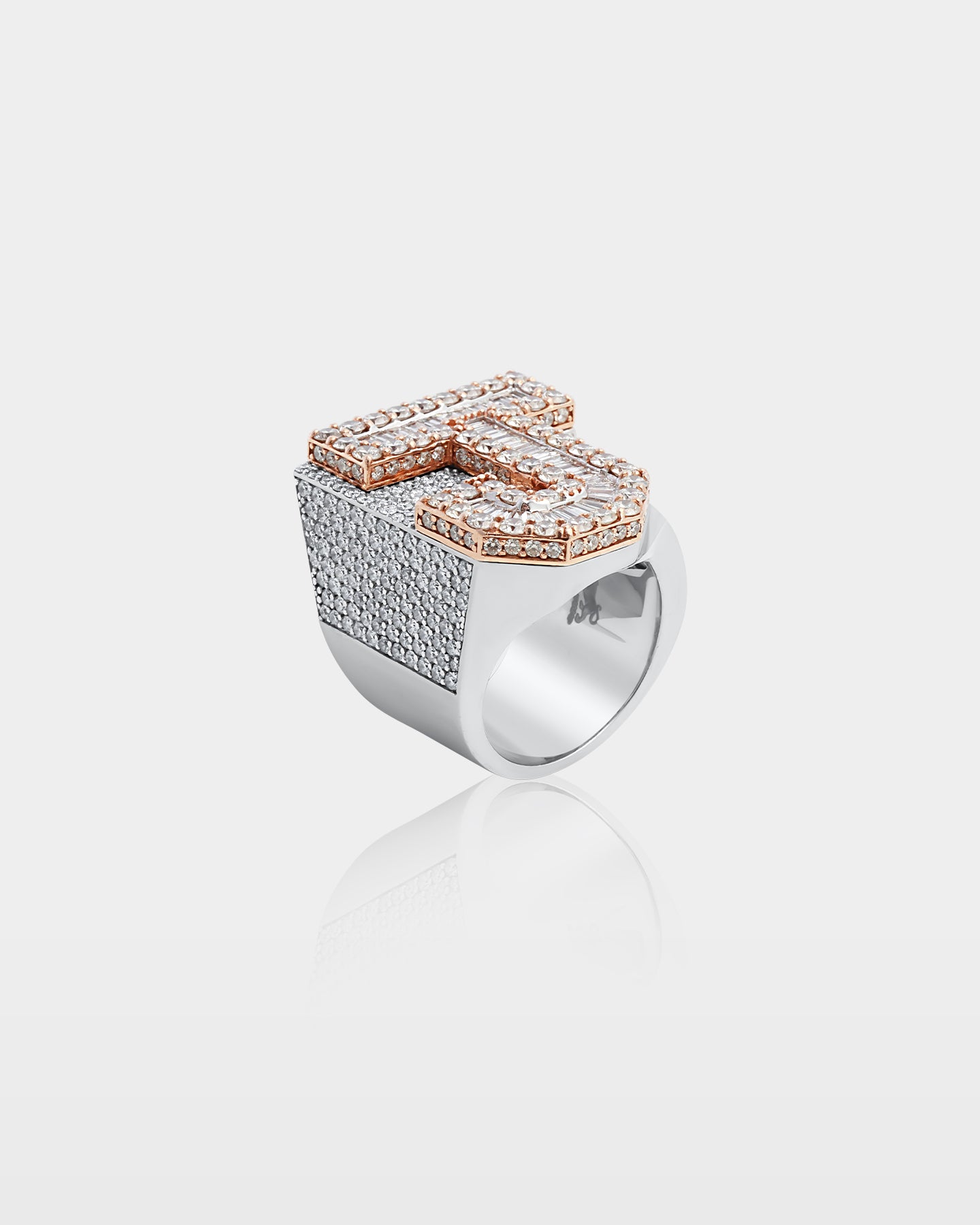 10k Gold 'J' Letter Diamond Signet Ring | The Ice Champ Dallas