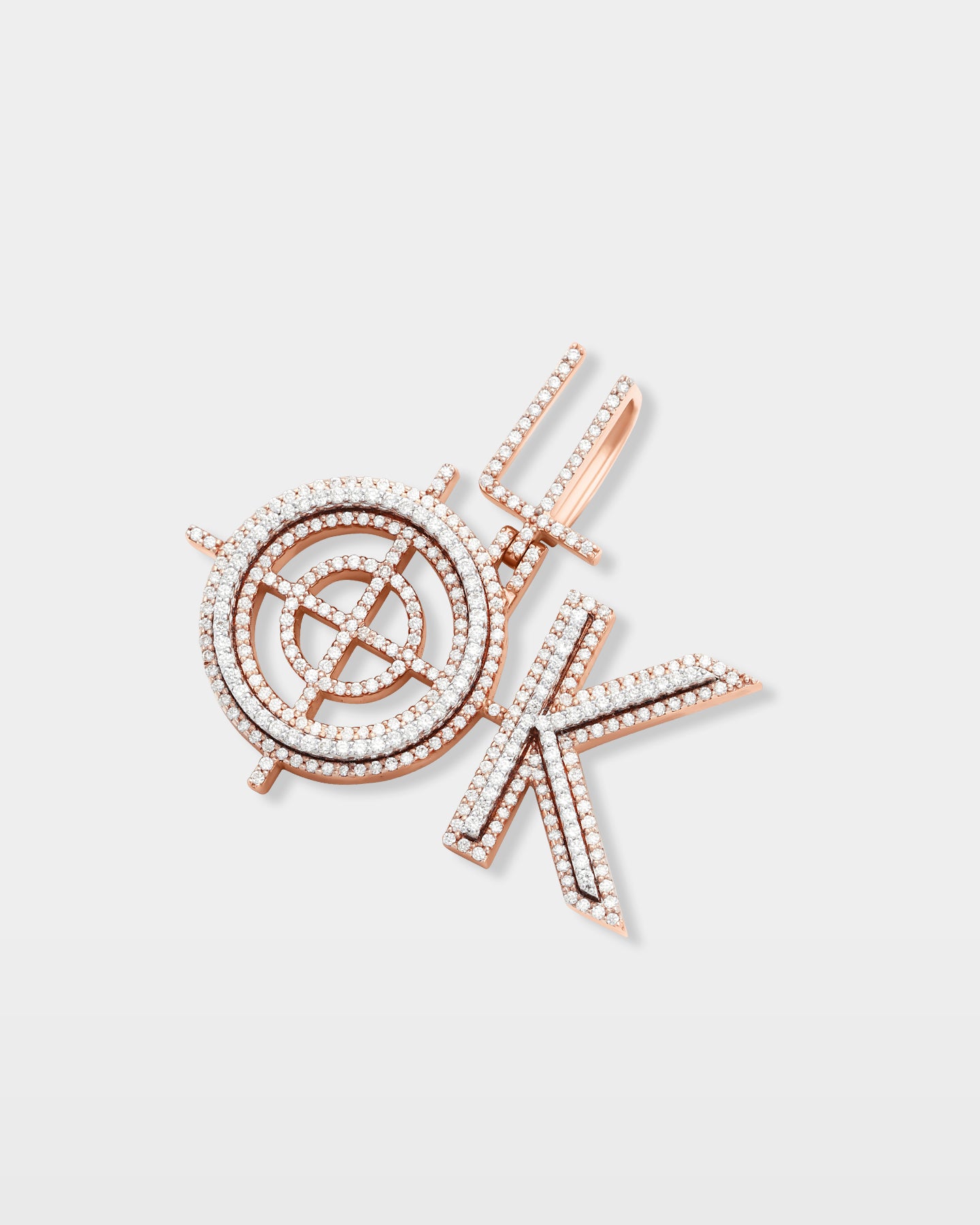 '10K Gold OK' Diamond Pendant | The Ice Champ Custom Diamond Jewelry Dallas