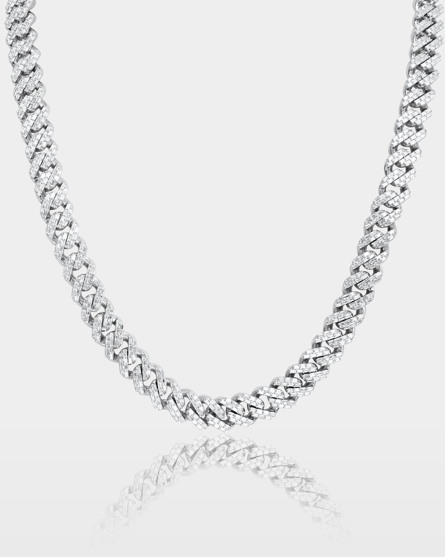 Mens Baguette Diamond Miami Cuban Link Chain | The Ice Champ Jewelry TX