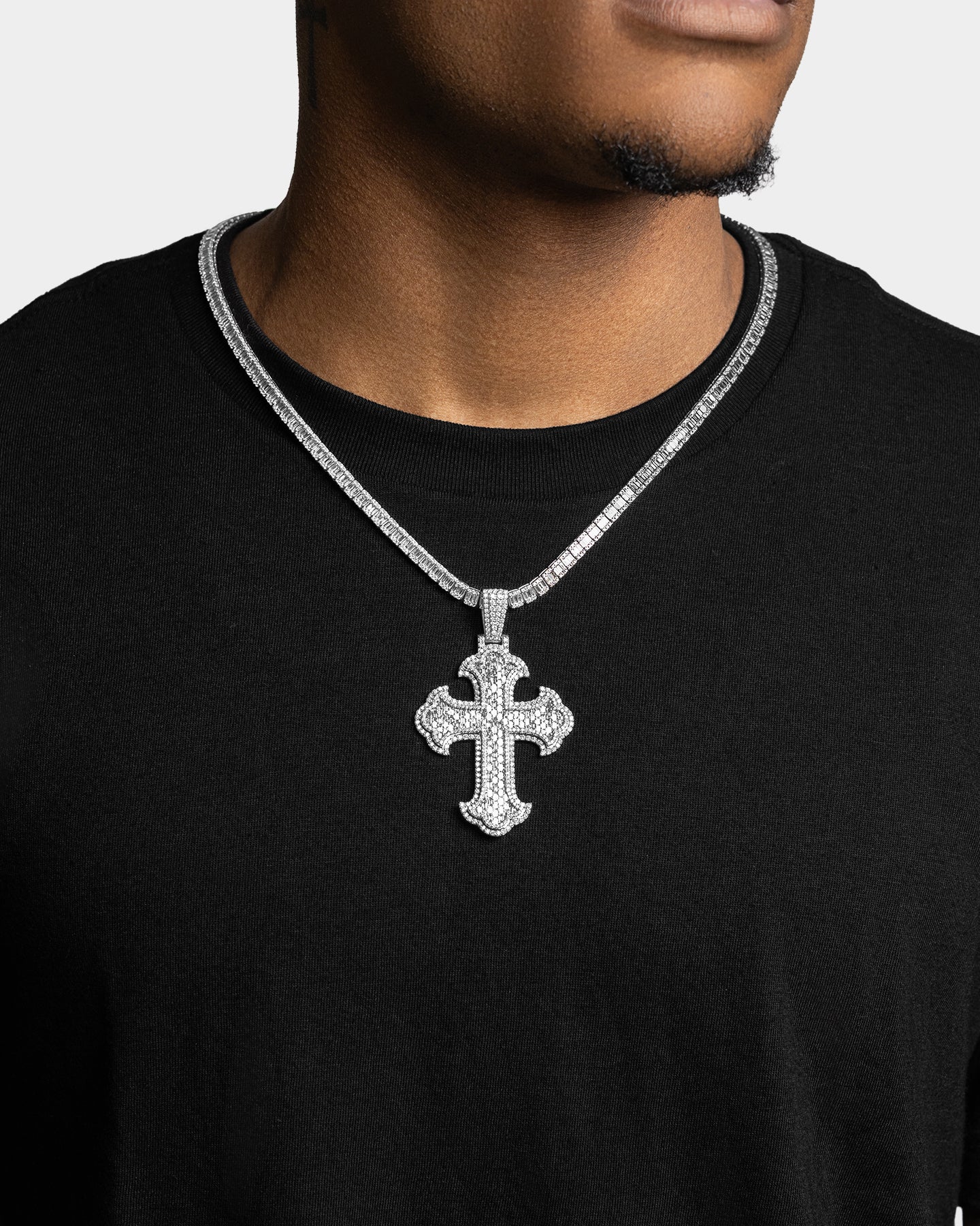Gold Cross Diamond Pendant | The Ice Champ