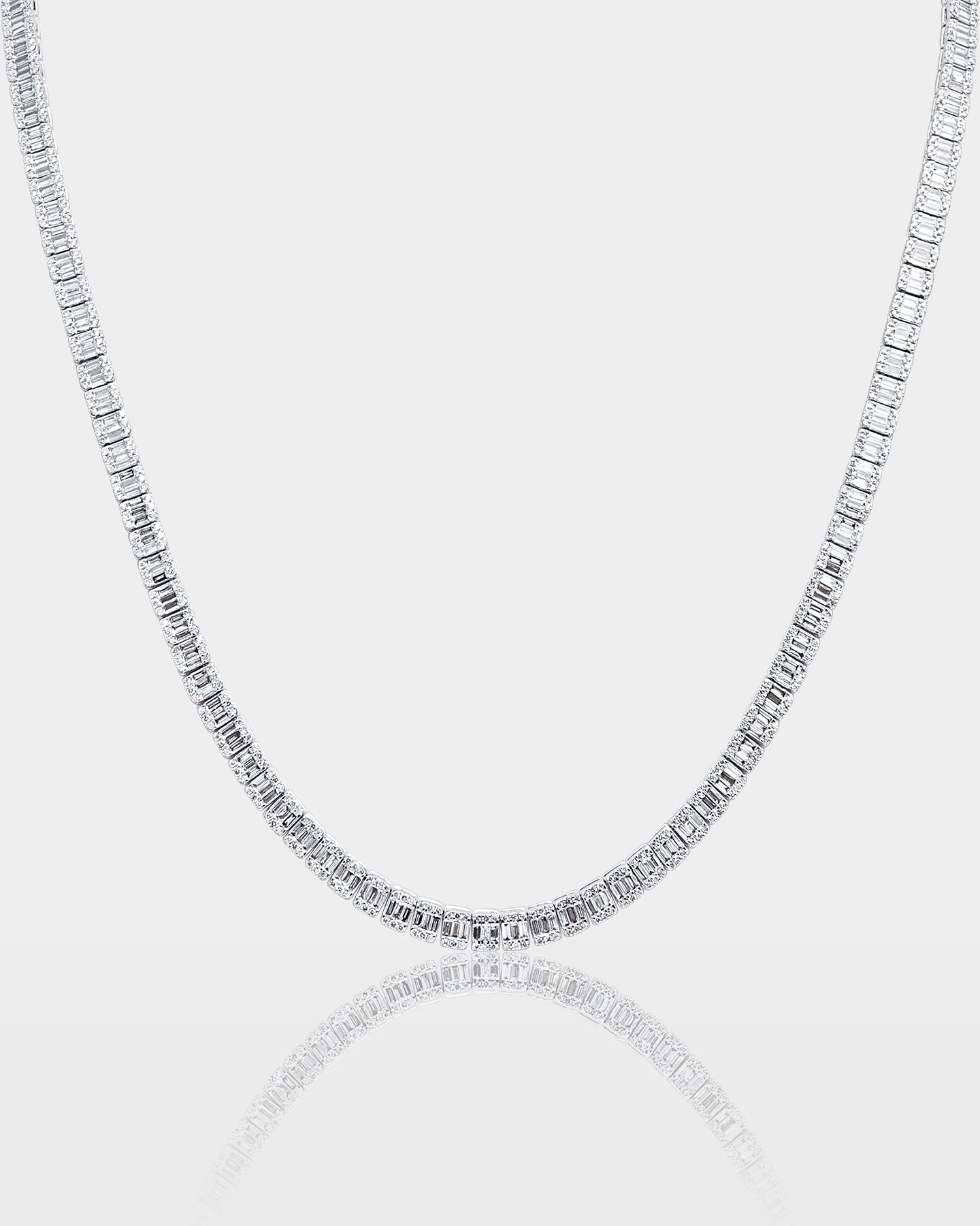White Gold Diamond Tennis Necklace | The Ice Champ Dallas