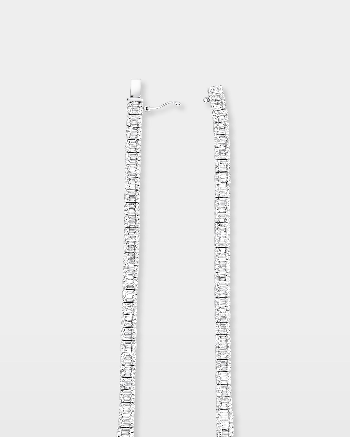 White Gold Diamond Tennis Necklace | The Ice Champ Dallas, TX