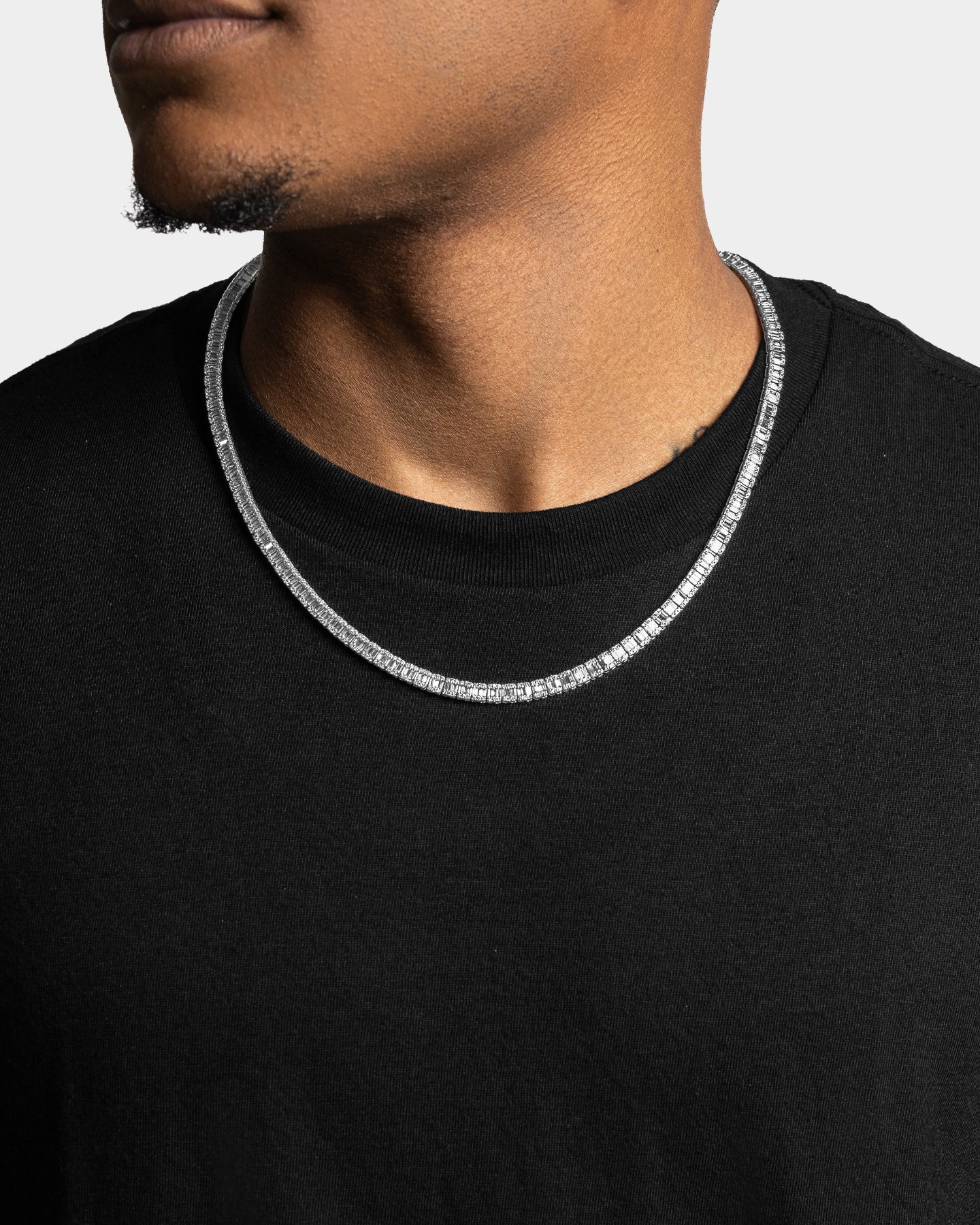 White Gold Diamond Tennis Necklace | The Ice Champ TX