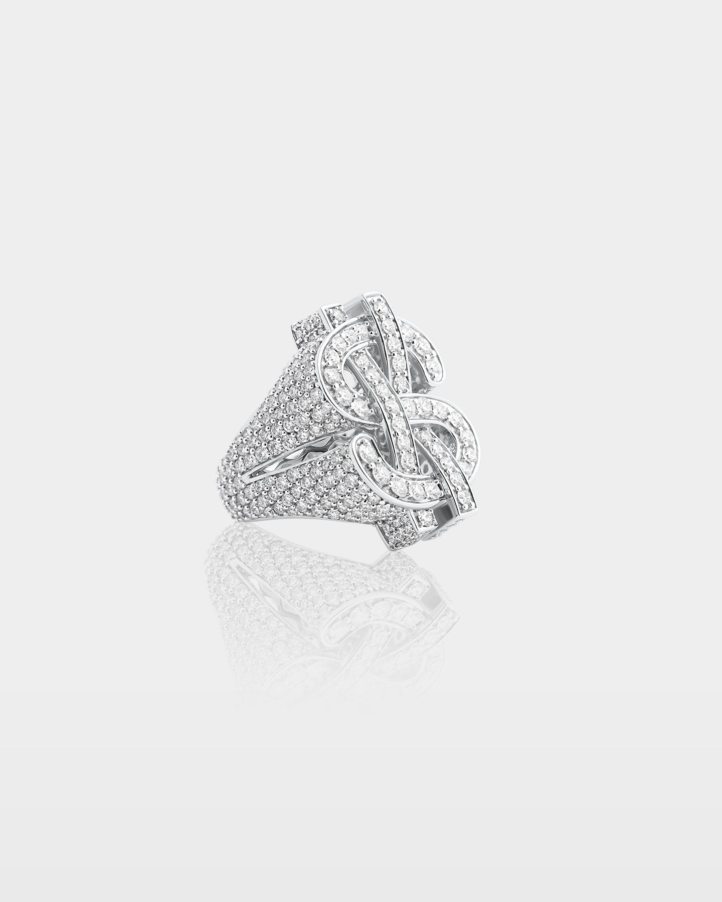 Dollar Sign Diamond Statement Ring | The Ice Champ Diamond Rings Dallas