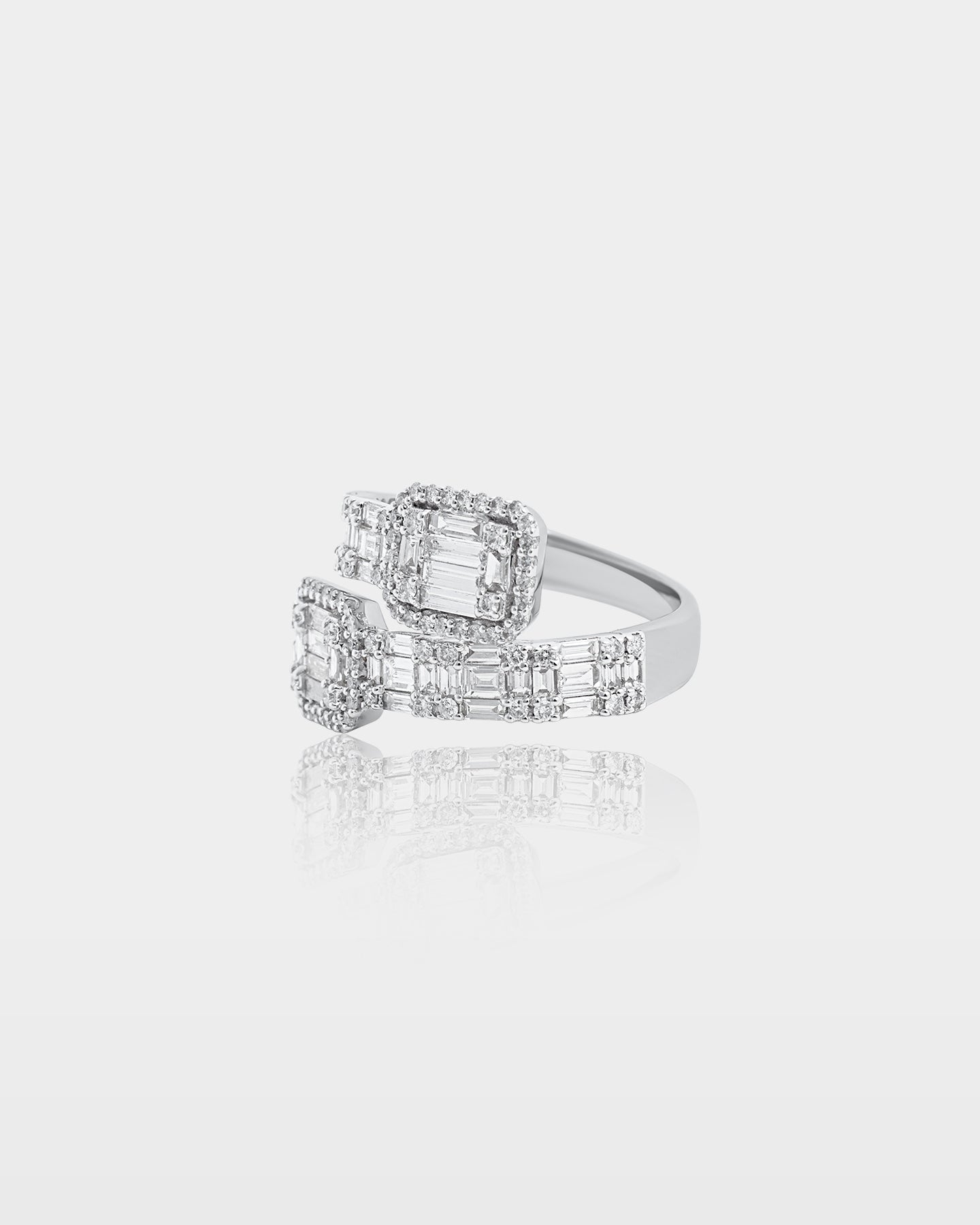 Baguette & Round Diamond Wrap Ring | The Ice Champ