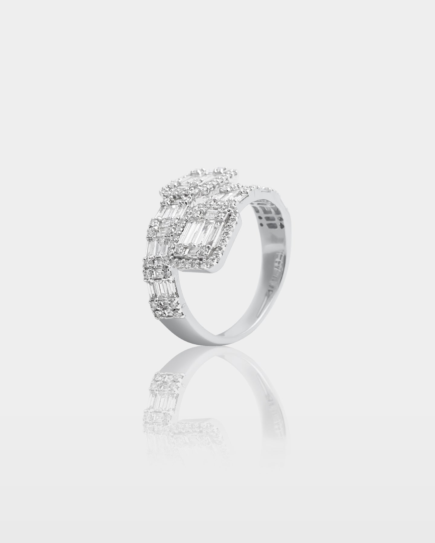 Baguette & Round Diamond Wrap Ring | The Ice Champ