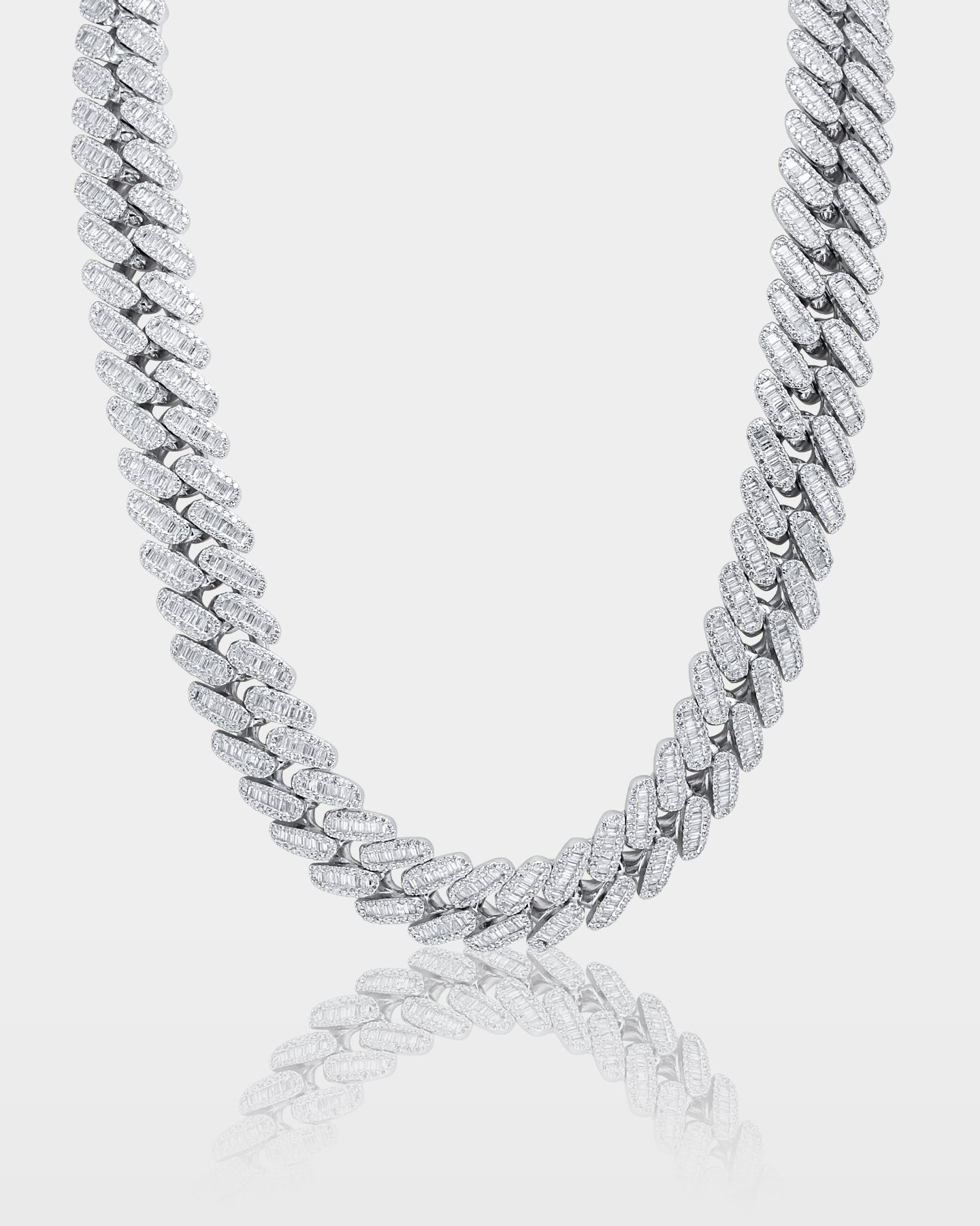 Halo Baguette Diamond Cuban Link Chain | The Ice Champ Jewelry Texas