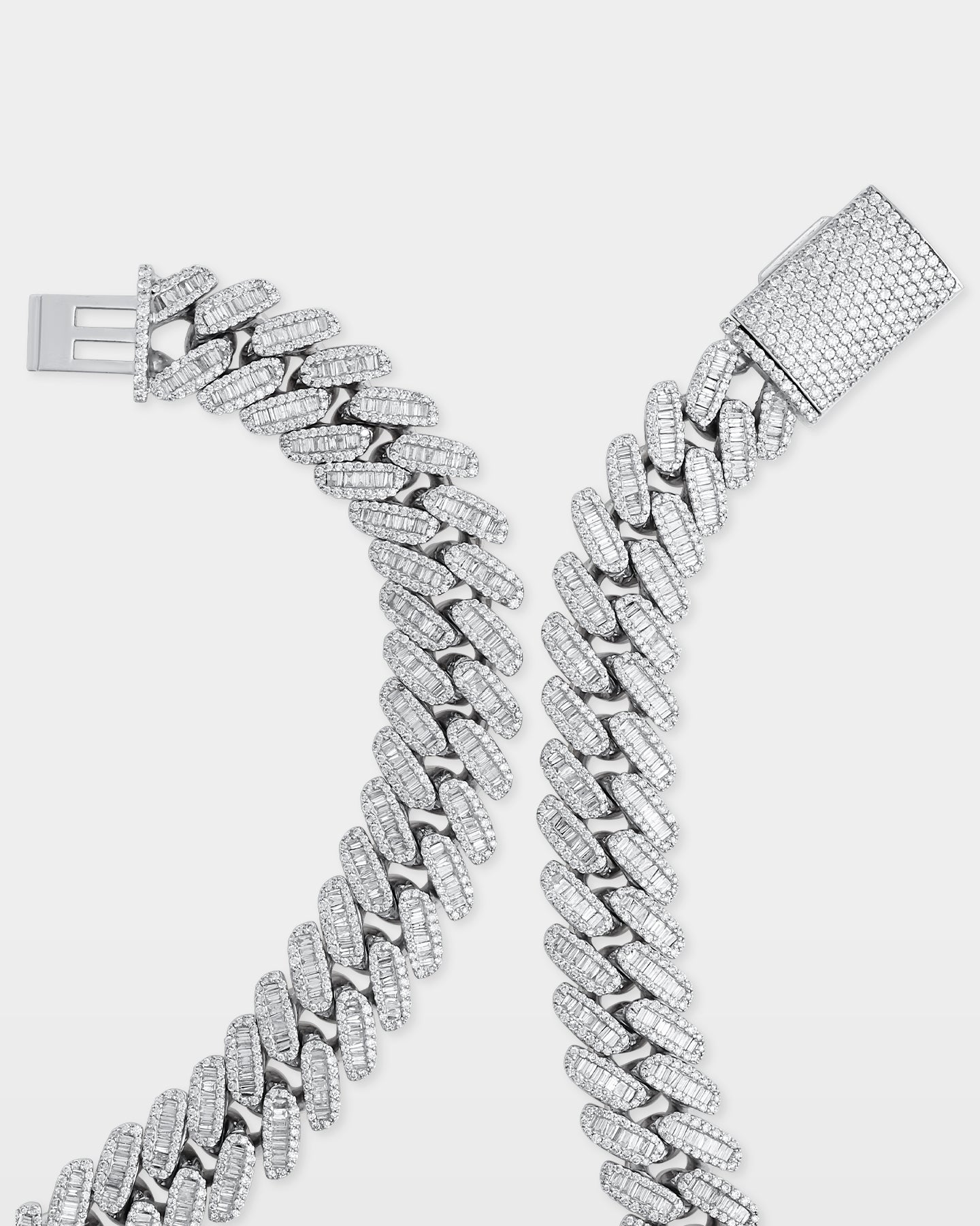 Halo Baguette Diamond Cuban Link Chain | The Ice Champ Jewelry Texas