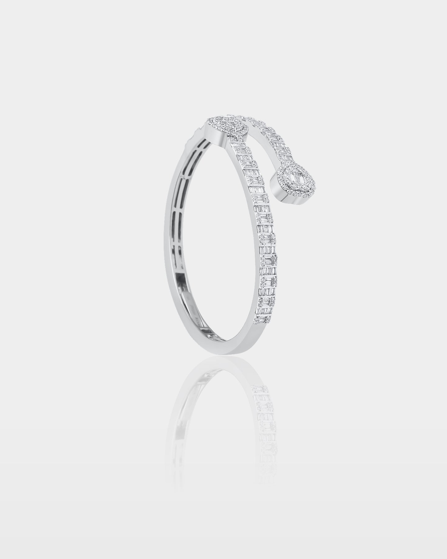 Gold Heart Motif Diamond Bangle Bracelet | The Ice Champ Frisco & Grapevine TX