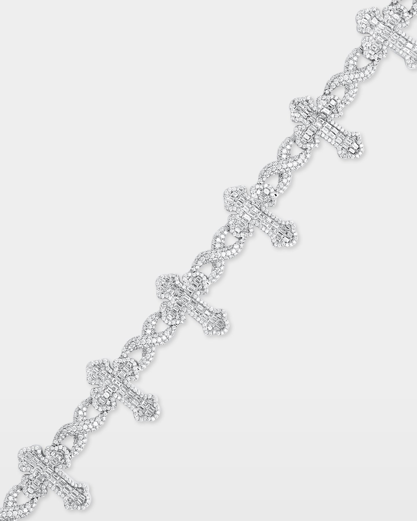 18K Gold Infinity & Cross Diamond Bracelet | The Ice Champ Jewelry USA
