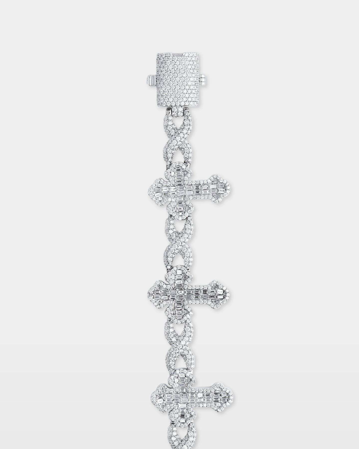 18K Gold Infinity & Cross Diamond Bracelet | The Ice Champ Jewelry USA